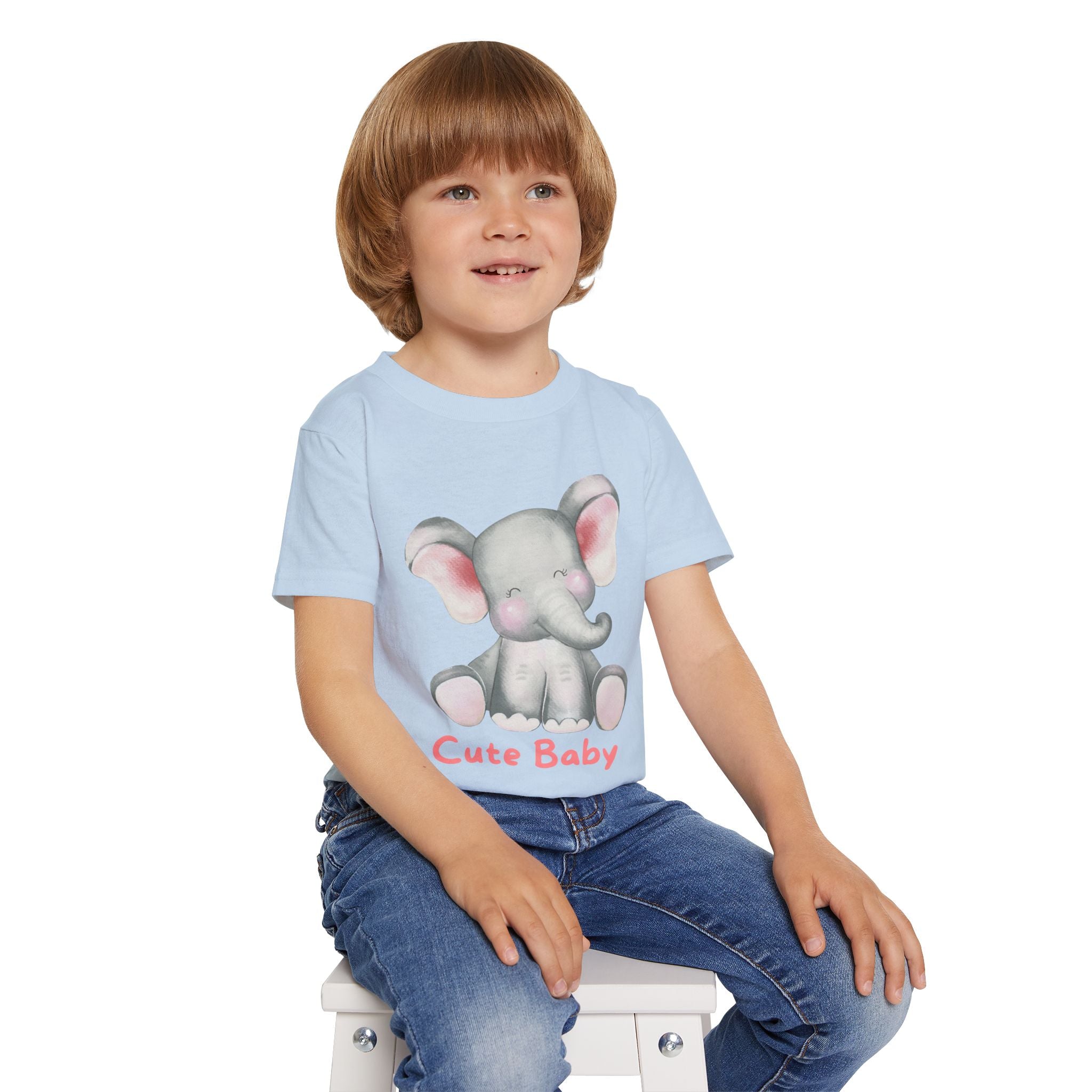Cute Baby Elephant Toddler T-shirt, Preschool, Baby Shower Gift, Toddler Apparel, Kids Birthday, Cute Animal Clothing
