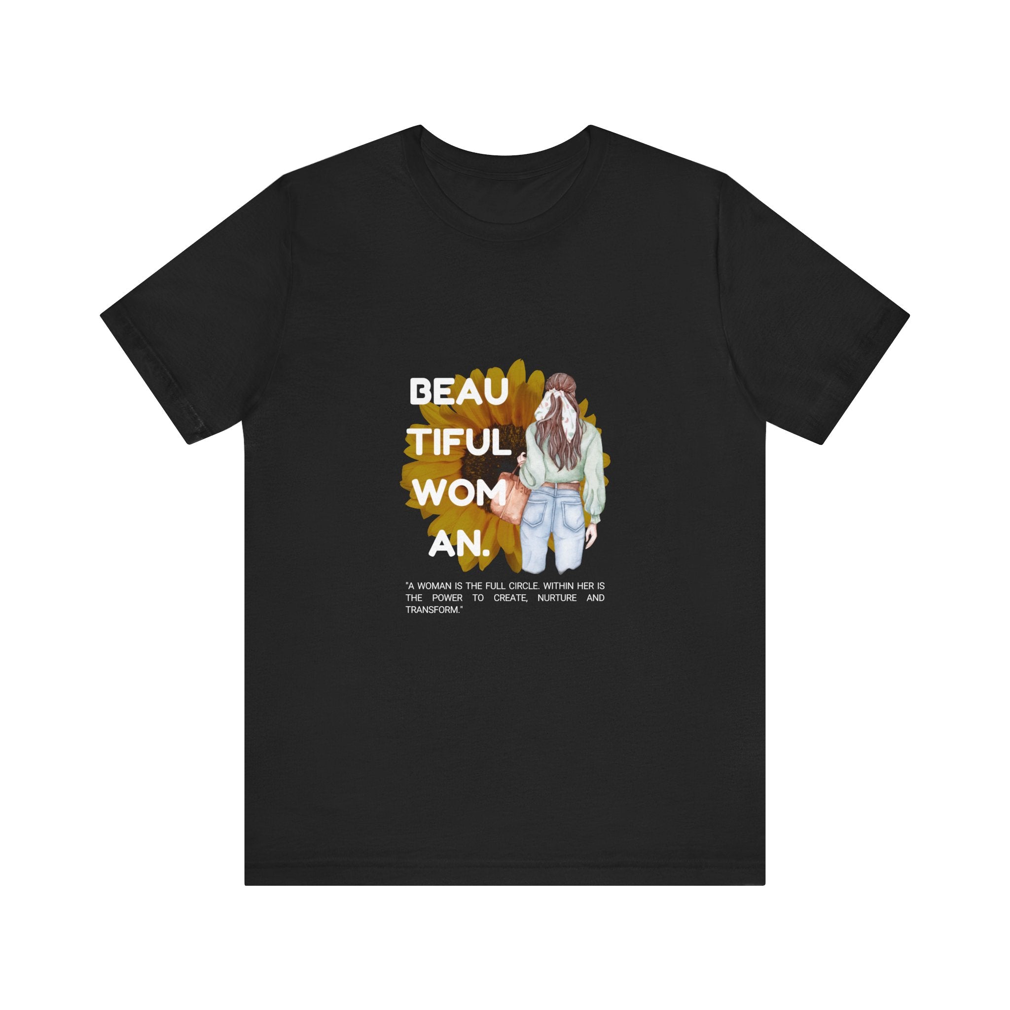 Beautiful Woman Unisex Jersey Tee - Empowering, Casual Wear, Gift for Her, Self-Love Shirt, Inspirational Everyday Apparel