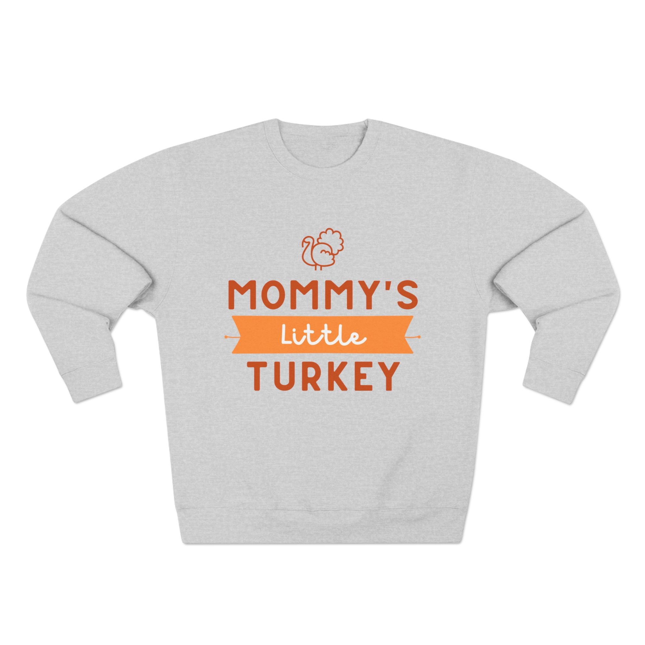 Mommy's Little Turkey Sweatshirt, Thanksgiving Sweater, Family Holiday Outfit, Unisex Crewneck, Festive Fall Apparel