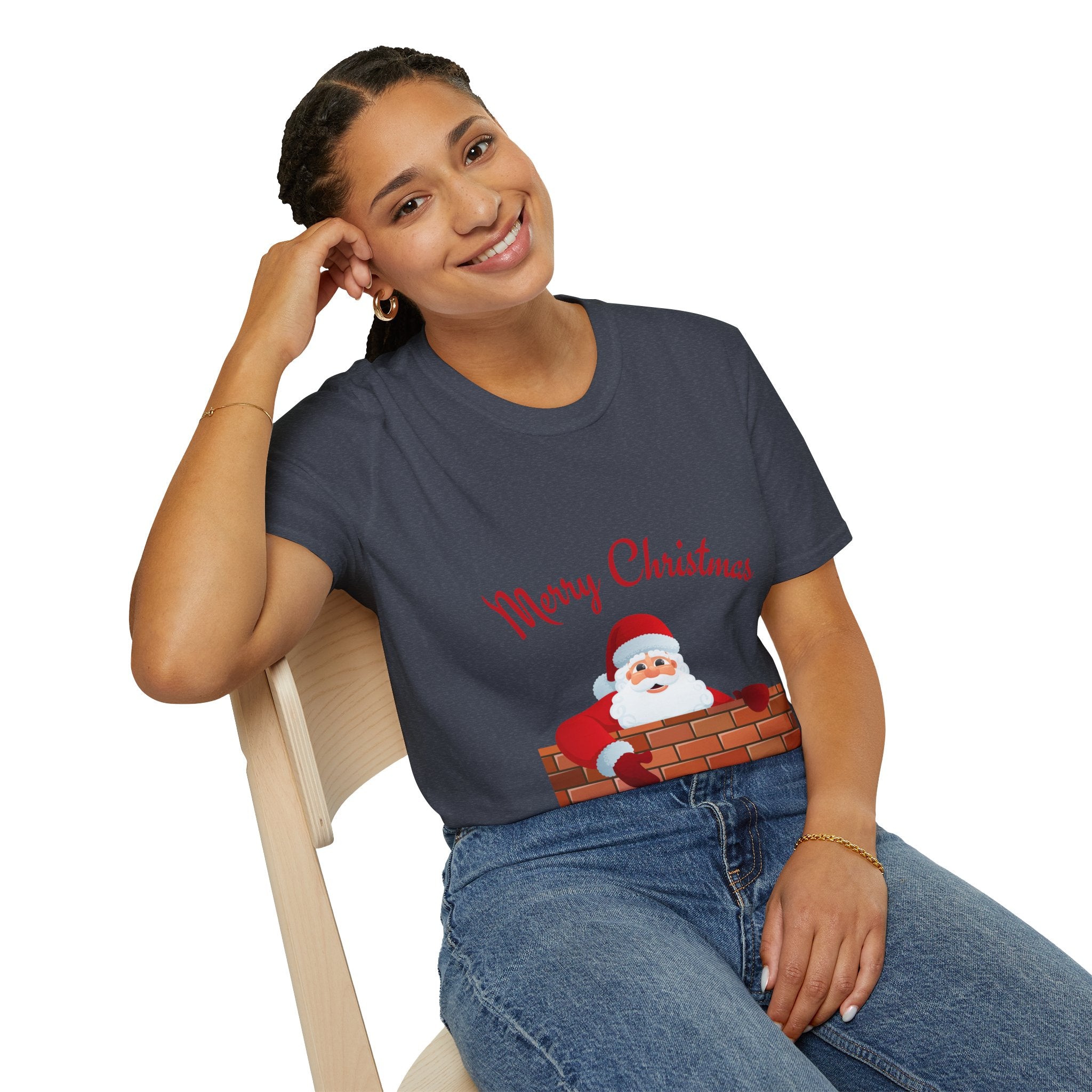 Merry Christmas Santa T-Shirt, Holiday Tee, Unisex Christmas Top, Festive Shirt, Gift for Him/Her, Family Reunion Apparel