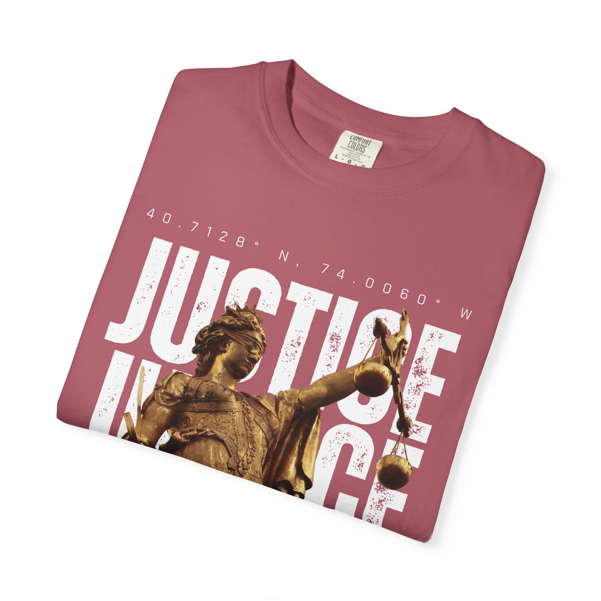 Justice Statue Unisex T-shirt, Casual Wear, Inspirational Gift, Equality Shirt, Art-Inspired Clothing, Birthday Gift, Statement Tees