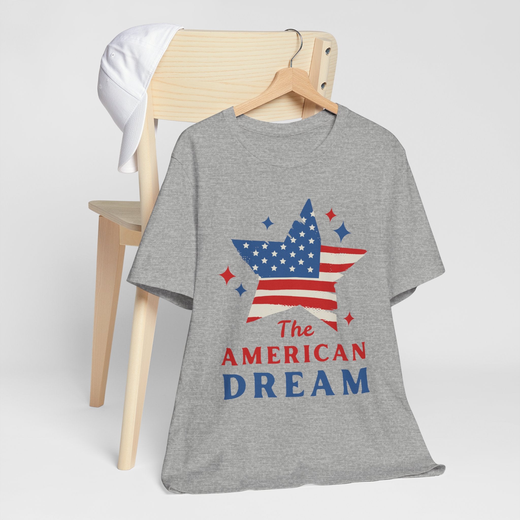 Patriotic T-Shirt, Independence Day Tee, American Dream Shirt, 4th of July Outfit, Stars and Stripes Tee Shirt