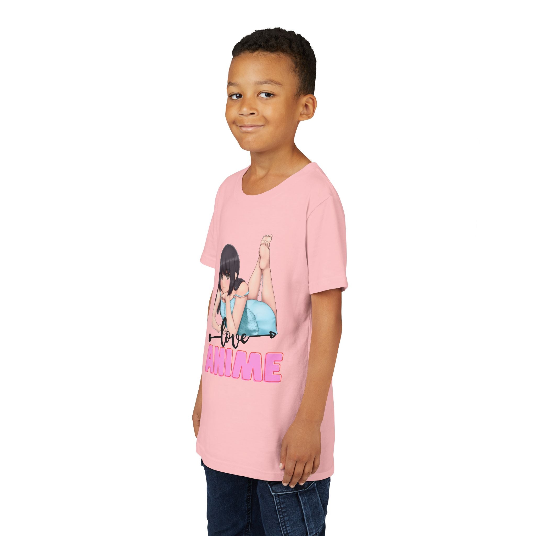 Anime Love Youth Tee, Kids' Anime Shirt, Manga Fans Gift, Cute Youth T-Shirt, Kawaii Apparel for Kids, Anime Enthusiasts Tee