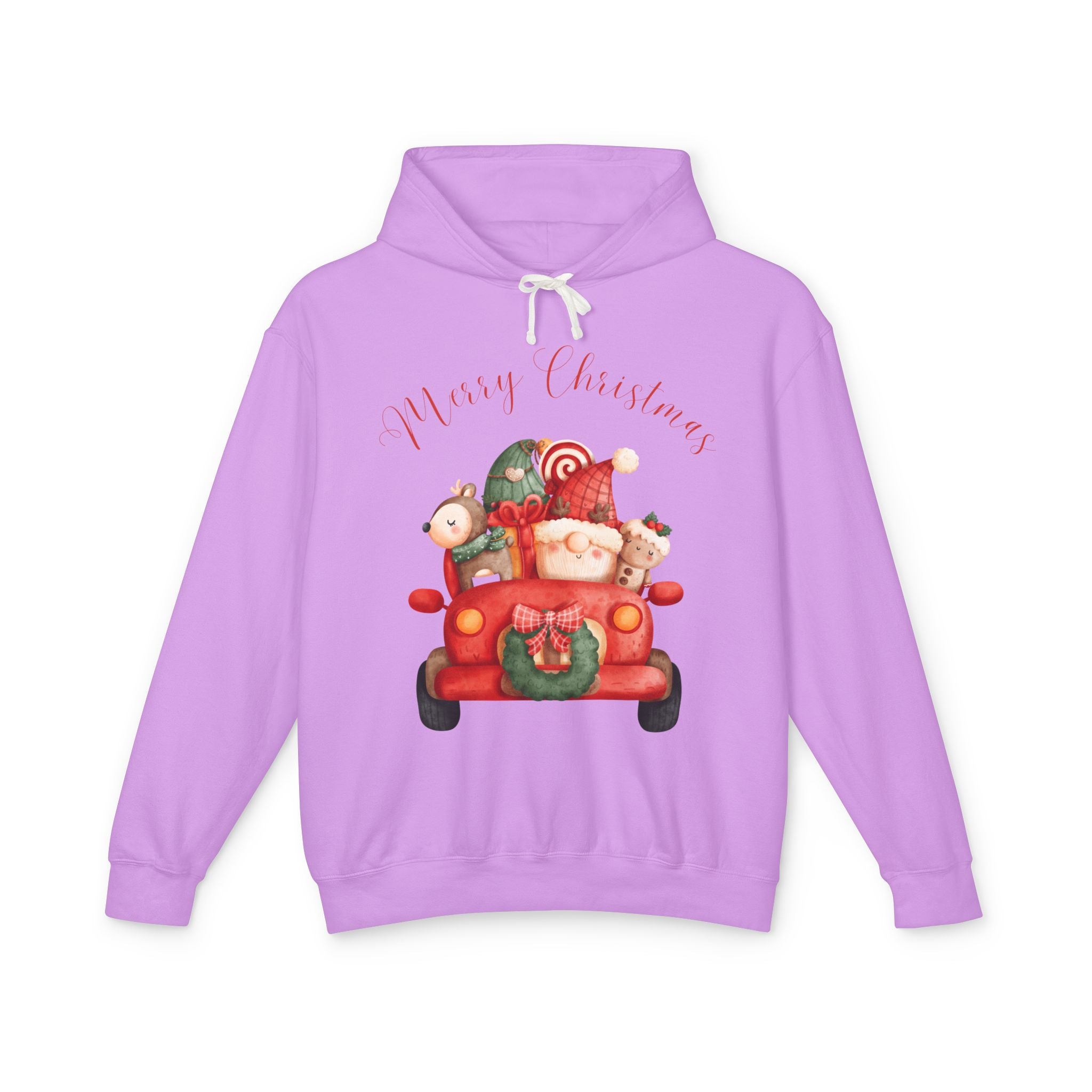 Merry Christmas Hoodie, Unisex Lightweight Sweatshirt, Holiday Gift, Cozy Christmas Sweatshirt, Festive Apparel, Christmas Outfit