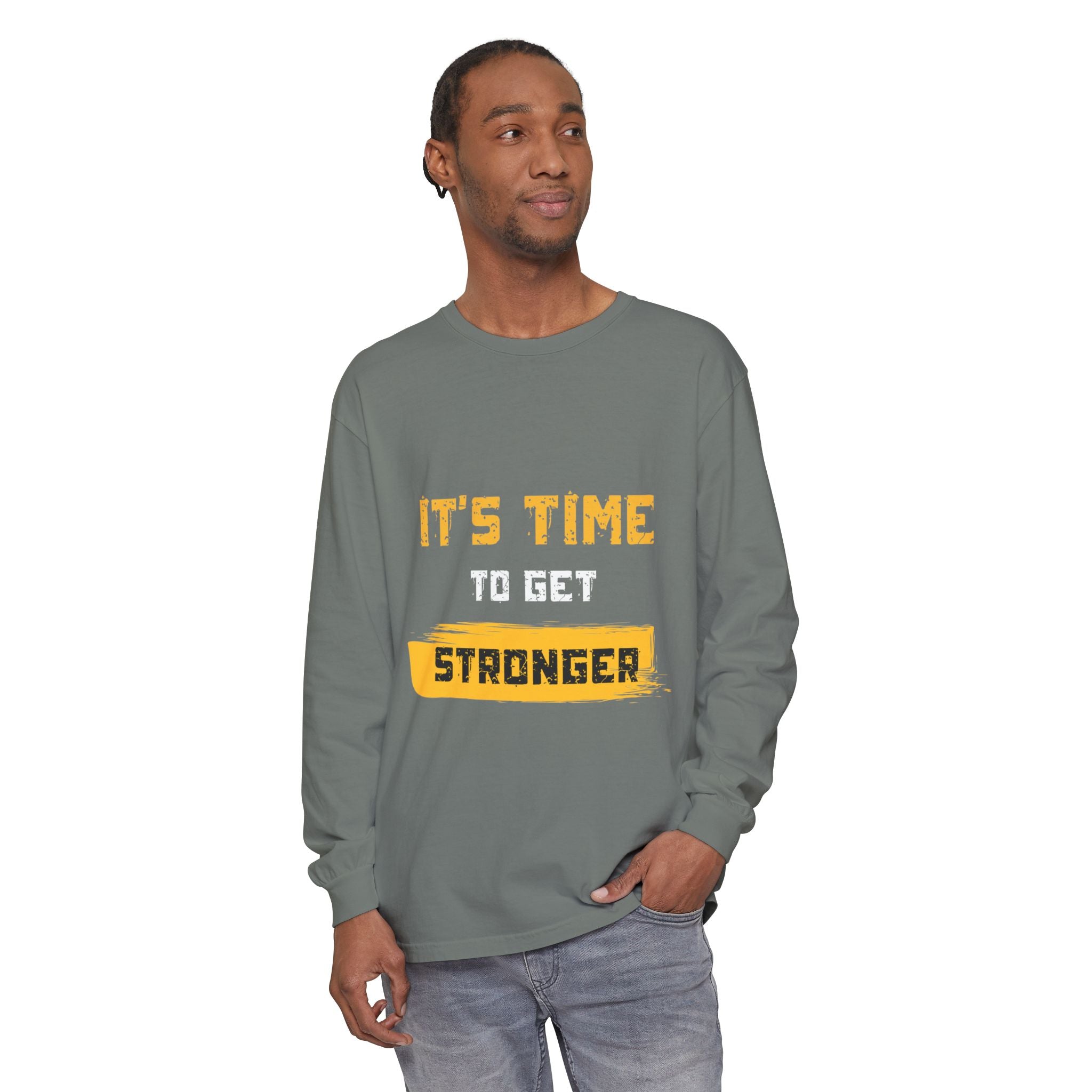 Unisex Motivational Long Sleeve Tee - 'It's Time Stronger' - Perfect Gift for Fitness Lovers, Gym Attire, Casual Wear, Inspirational [...]