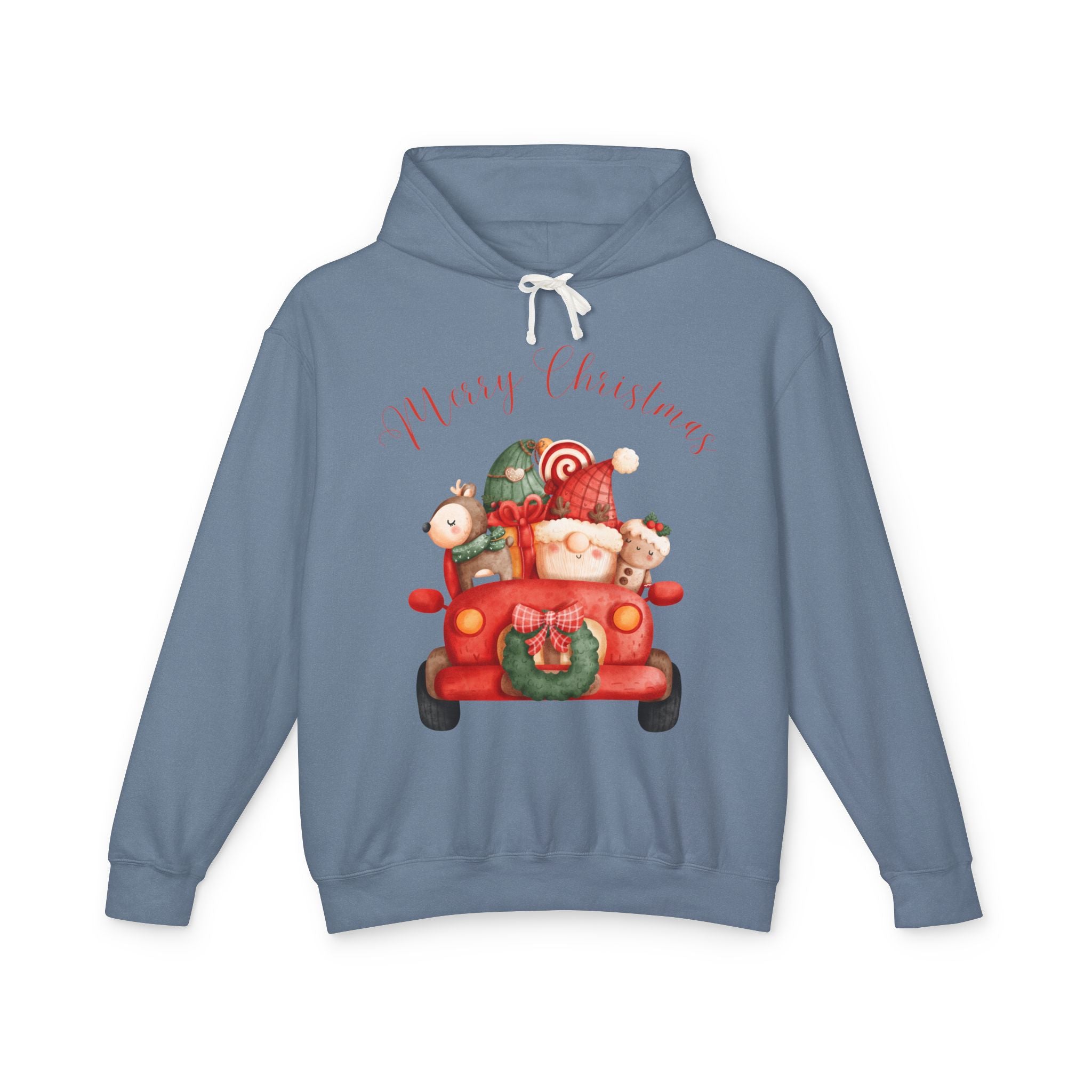 Merry Christmas Hoodie, Unisex Lightweight Sweatshirt, Holiday Gift, Cozy Christmas Sweatshirt, Festive Apparel, Christmas Outfit