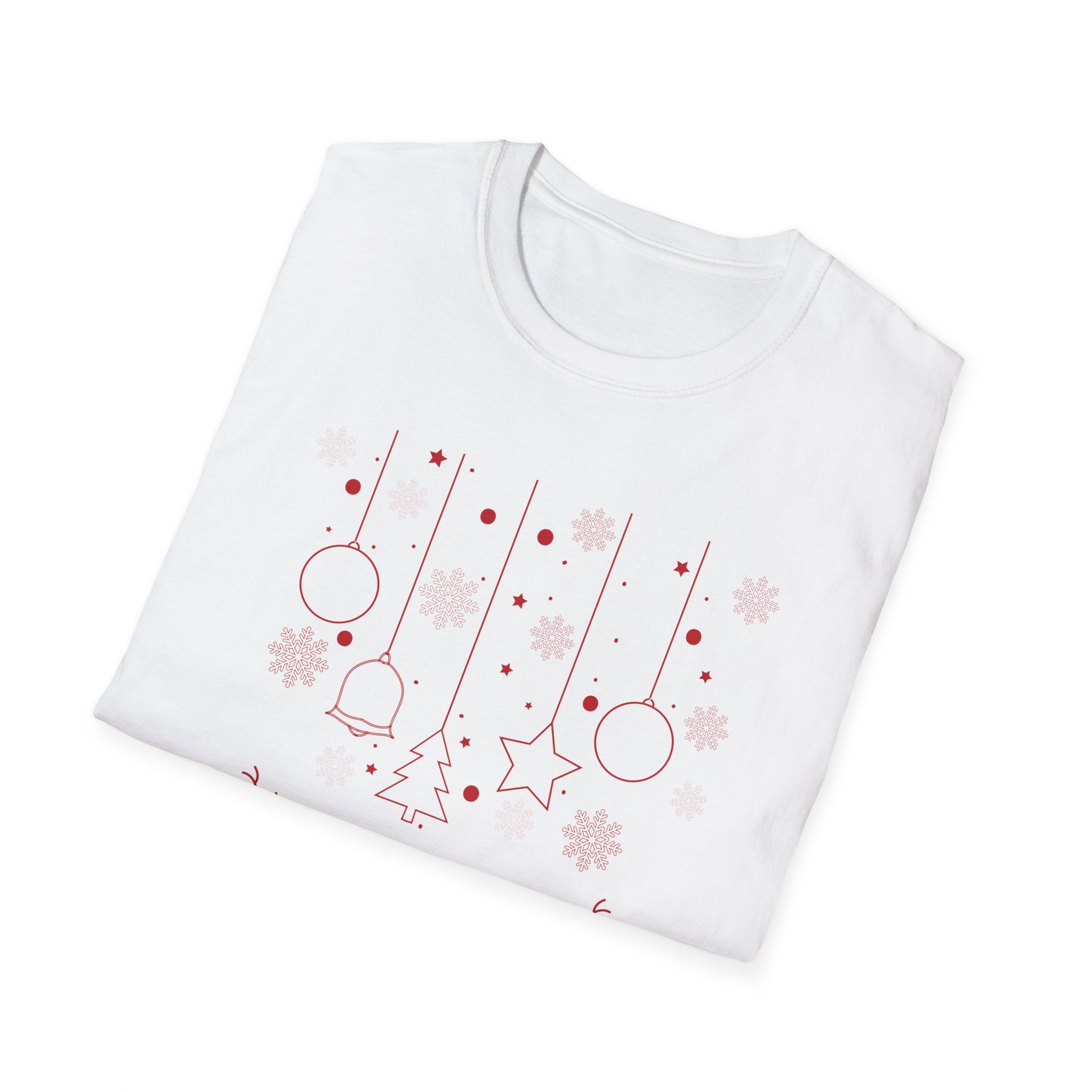 Merry Christmas Unisex Softstyle T-Shirt, Holiday Tee, Christmas Gift, Festive Apparel, Winter Outfit, Seasonal Wear