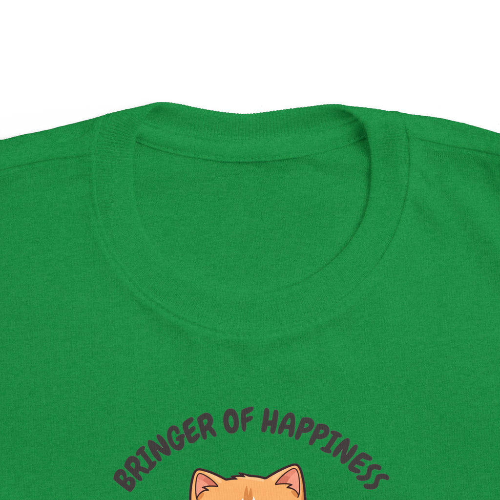 Toddler Cat-Inspired Tee - Celebrate Joy & Creativity, Cute Yellow Shirt, Gift for Kids, Funny Animal Apparel, Everyday Playwear