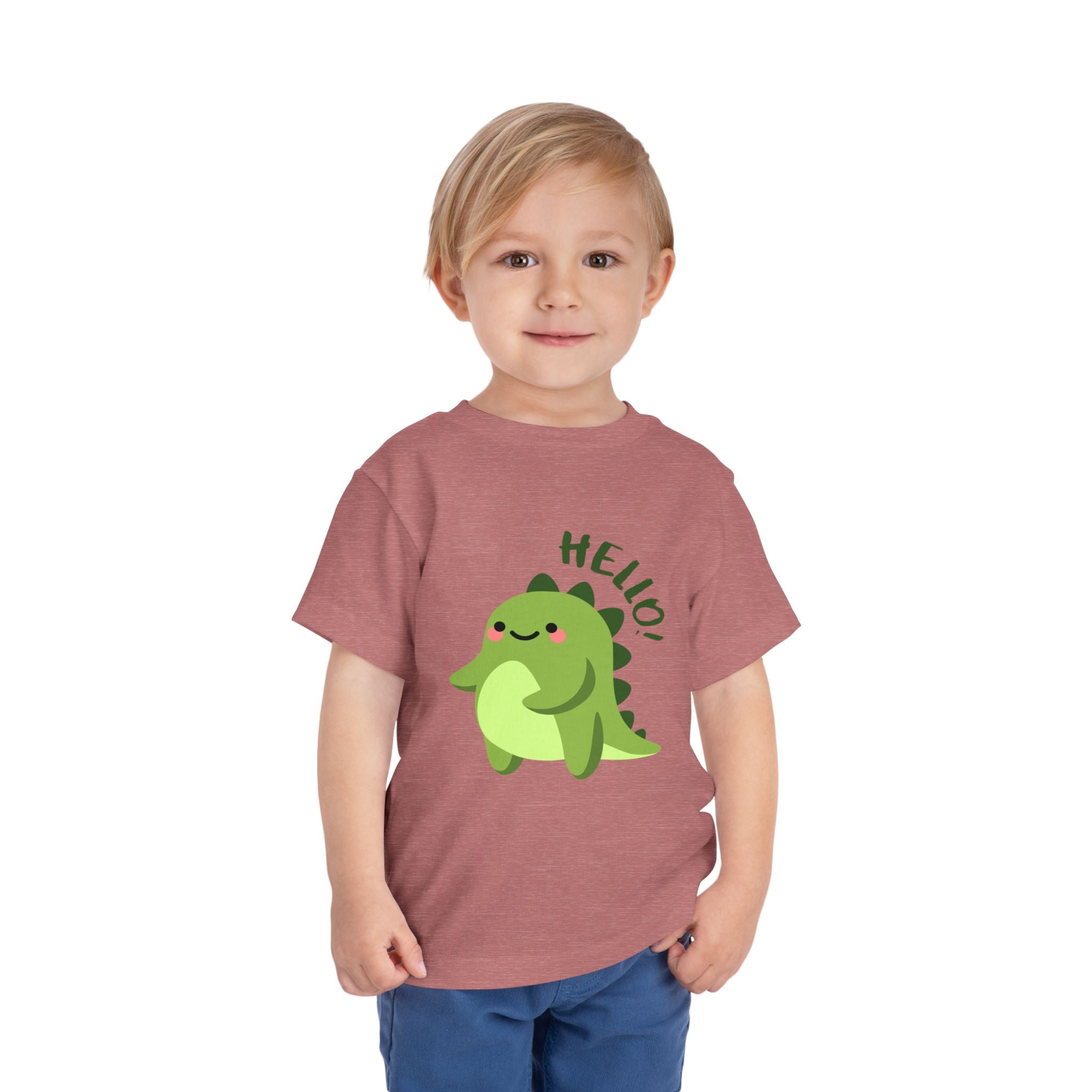 Cute Dinosaur Toddler Tee - Playful Kids Short Sleeve Shirt, Perfect for Gifts, Birthdays, Parties, Everyday Wear