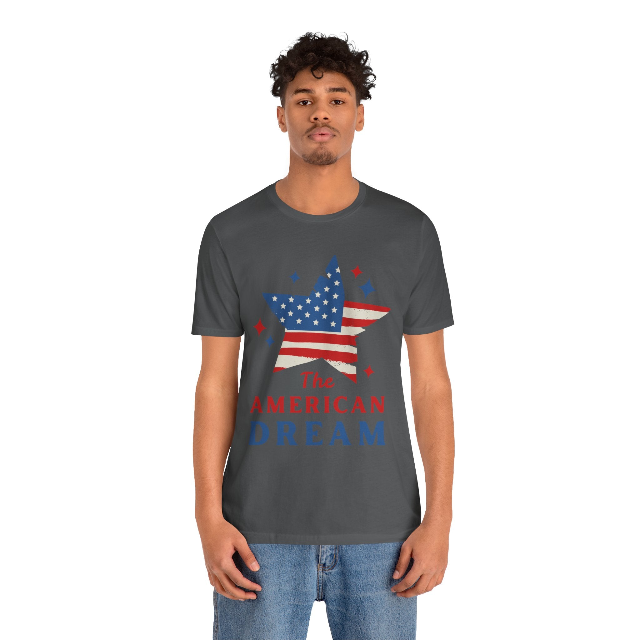 Patriotic T-Shirt, Independence Day Tee, American Dream Shirt, 4th of July Outfit, Stars and Stripes Tee Shirt