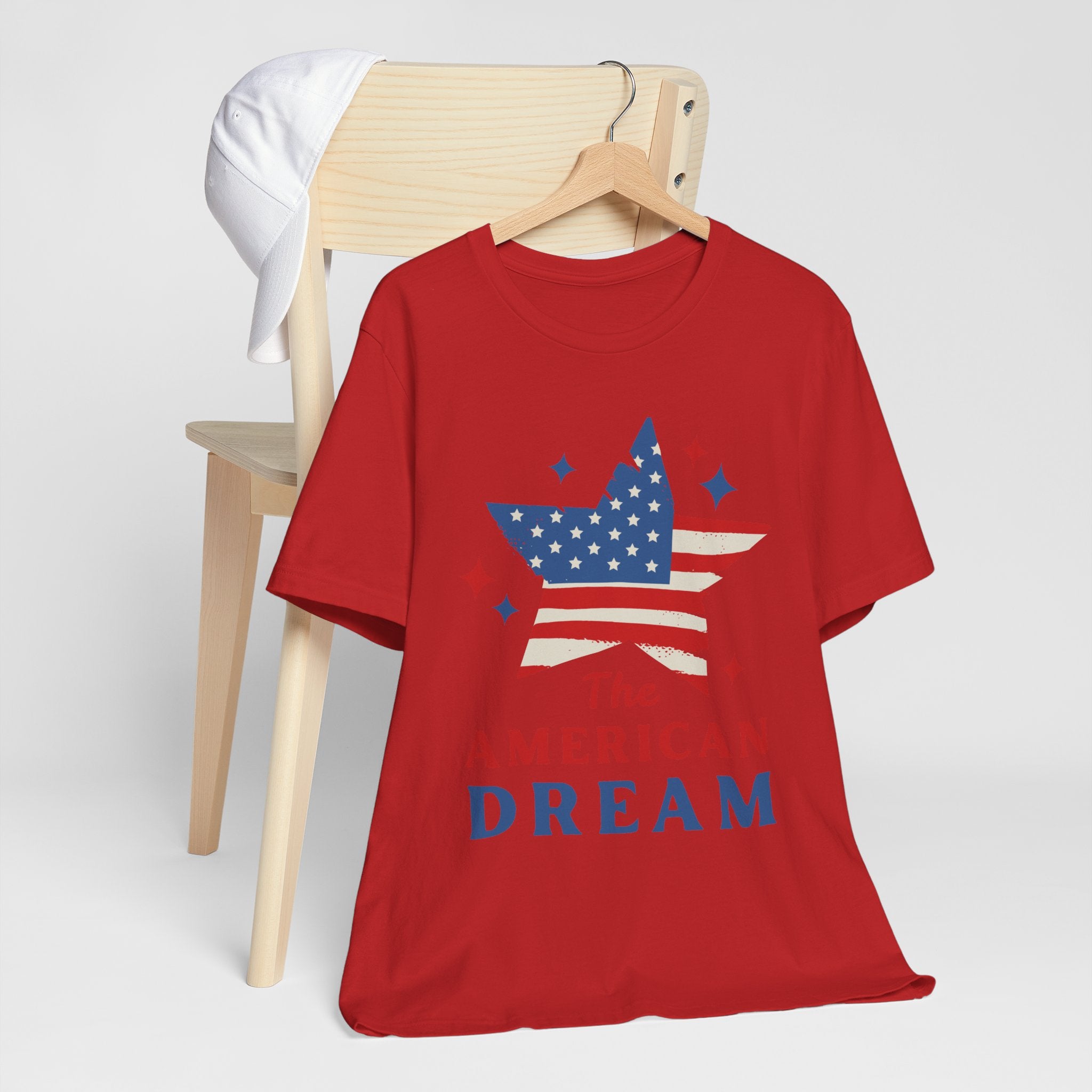 Patriotic T-Shirt, Independence Day Tee, American Dream Shirt, 4th of July Outfit, Stars and Stripes Tee Shirt