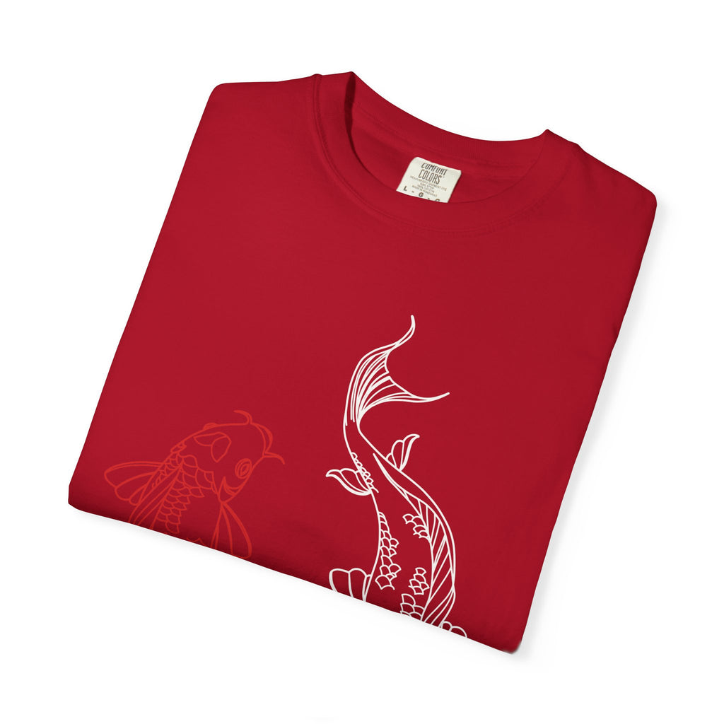 Koi Fish Unisex T-Shirt | Art Tee, Summer Style, Casual Wear, Gift for Nature Lovers, Zen & Peaceful Vibe