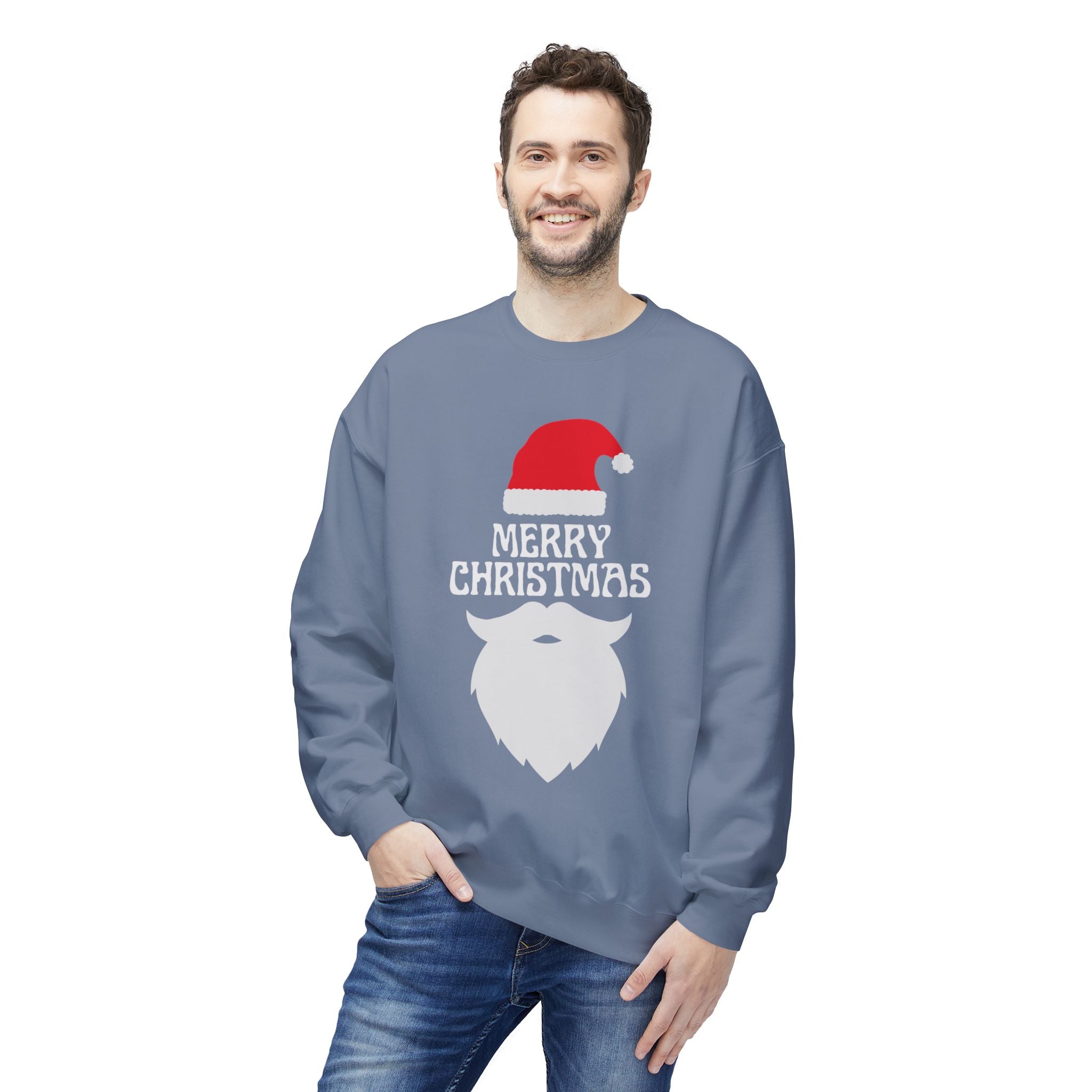 Christmas Sweatshirt, Unisex Fleece Crew, Merry Christmas Sweater, Holiday Apparel, Seasonal Gift, Winter Comfort