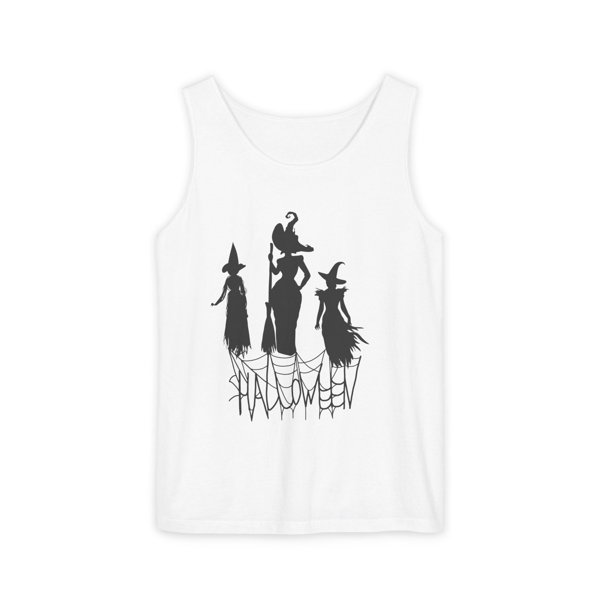 Halloween Witches Tank Top, Spooky Summer Shirt, Unisex Beach Wear, Fall Festival Apparel, Halloween Party Top