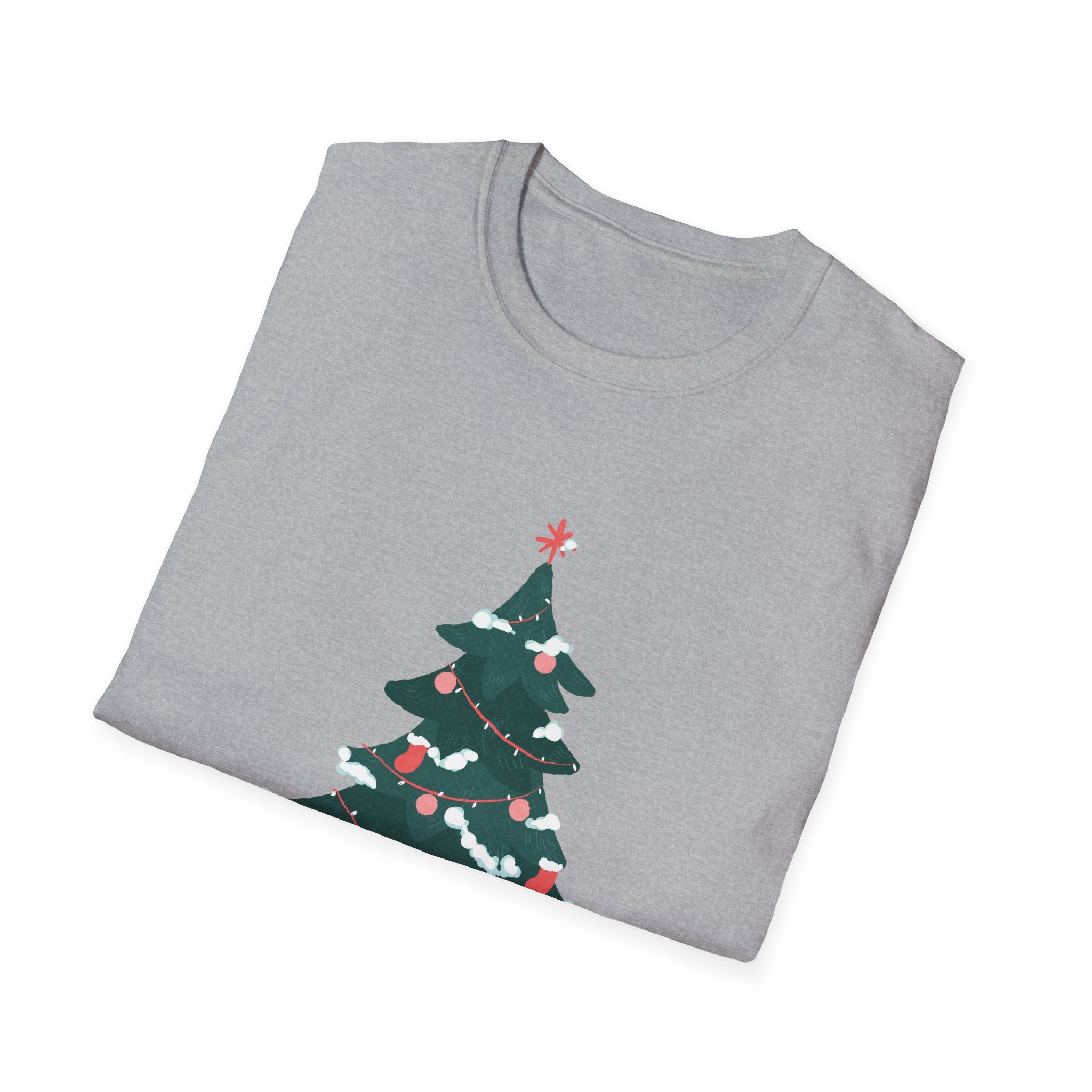 Merry Christmas Unisex T-Shirt, Holiday Tee, Festive Apparel, Christmas Gift, Cozy Winter Wear, Tree Graphic Shirt
