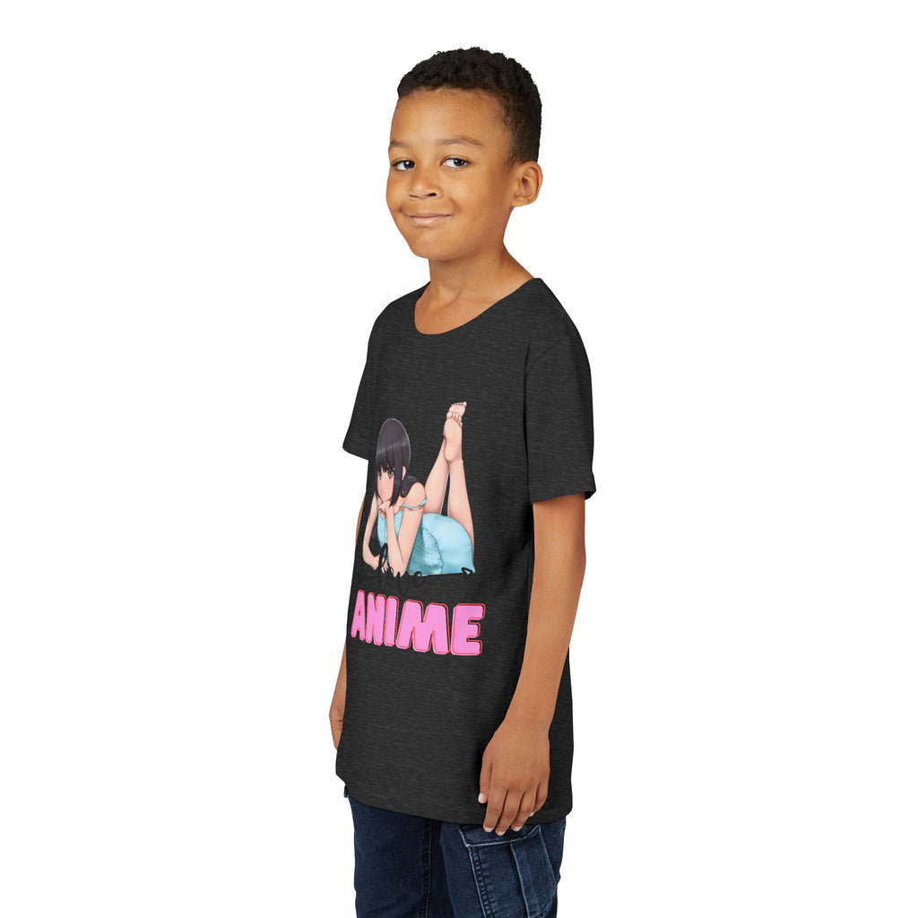 Anime Love Youth Tee, Kids' Anime Shirt, Manga Fans Gift, Cute Youth T-Shirt, Kawaii Apparel for Kids, Anime Enthusiasts Tee