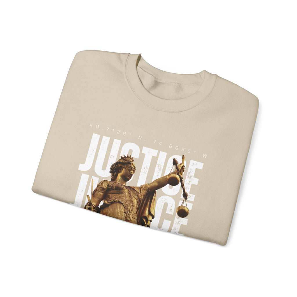 Justice-Themed Unisex Crewneck Sweatshirt | Statement Apparel for Activists, Social Justice, Casual Wear, Gifts, and Awareness