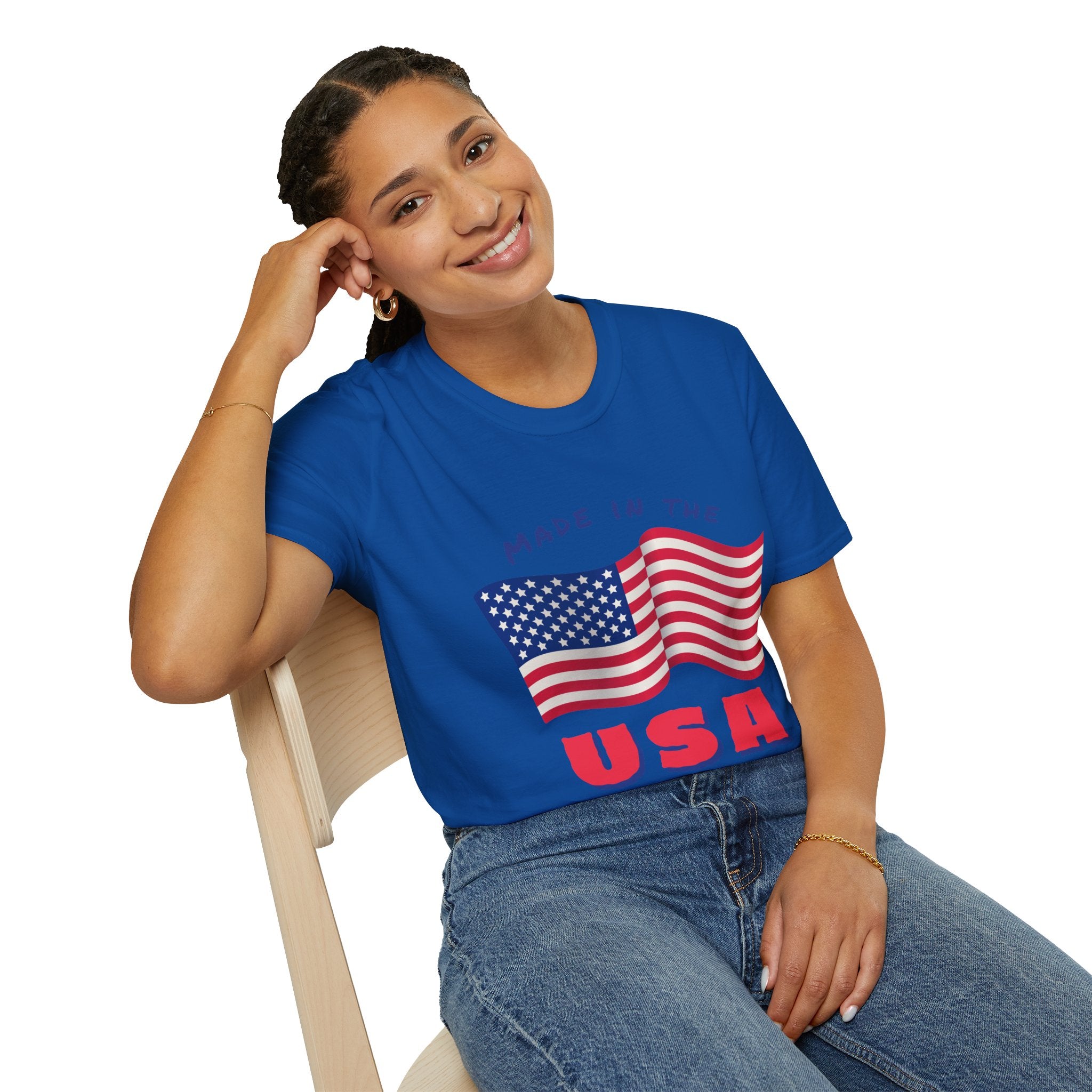 Patriotic Unisex T-Shirt, USA Flag Tee, Made in the USA Shirt, Independence Day Apparel, Gift for Veterans, Casual Wear