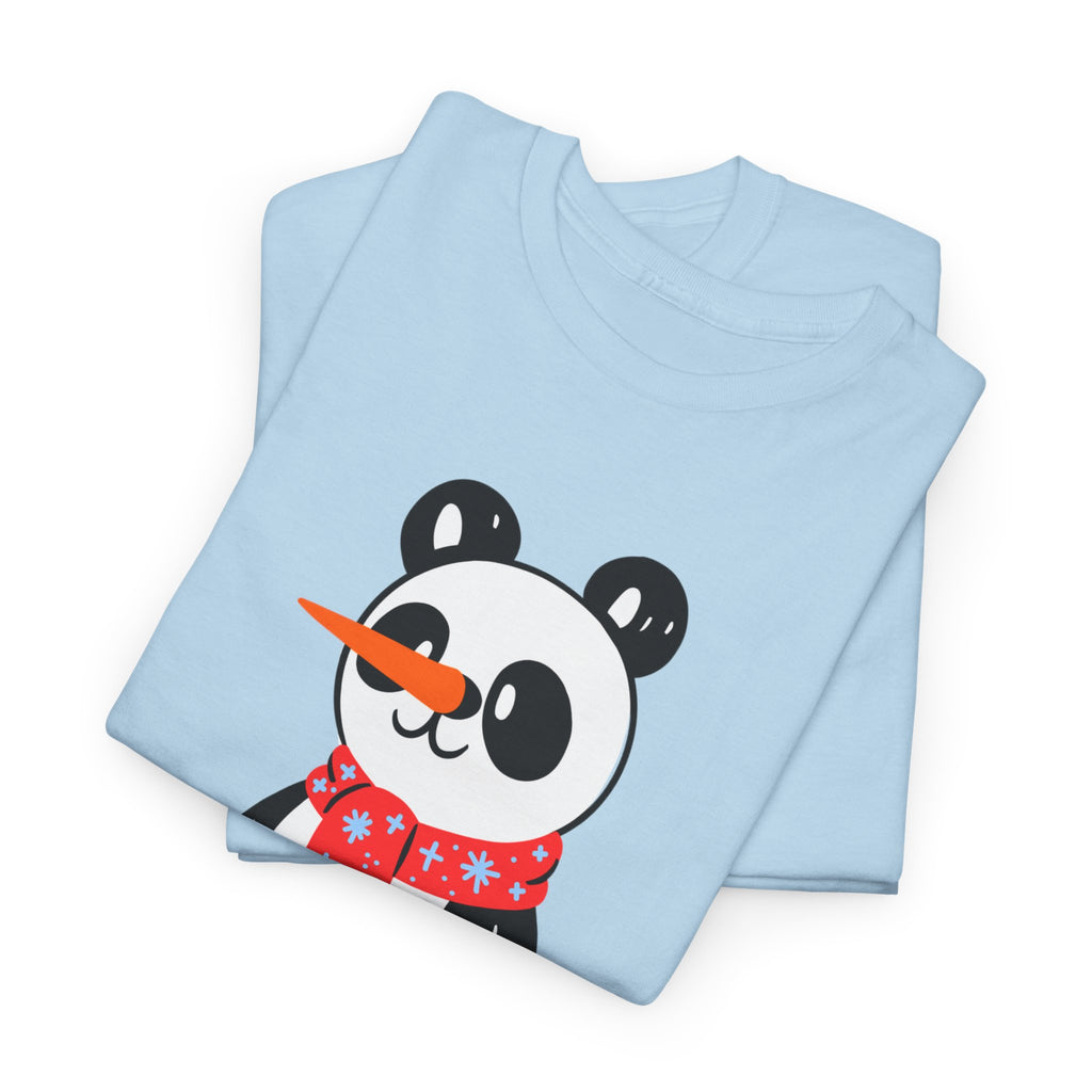 Cute Merry Christmas Panda Tee for Holiday Cheer, Unisex Cotton T-Shirt, Fun Gift for Him & Her, Christmas Apparel, Winter Gathering