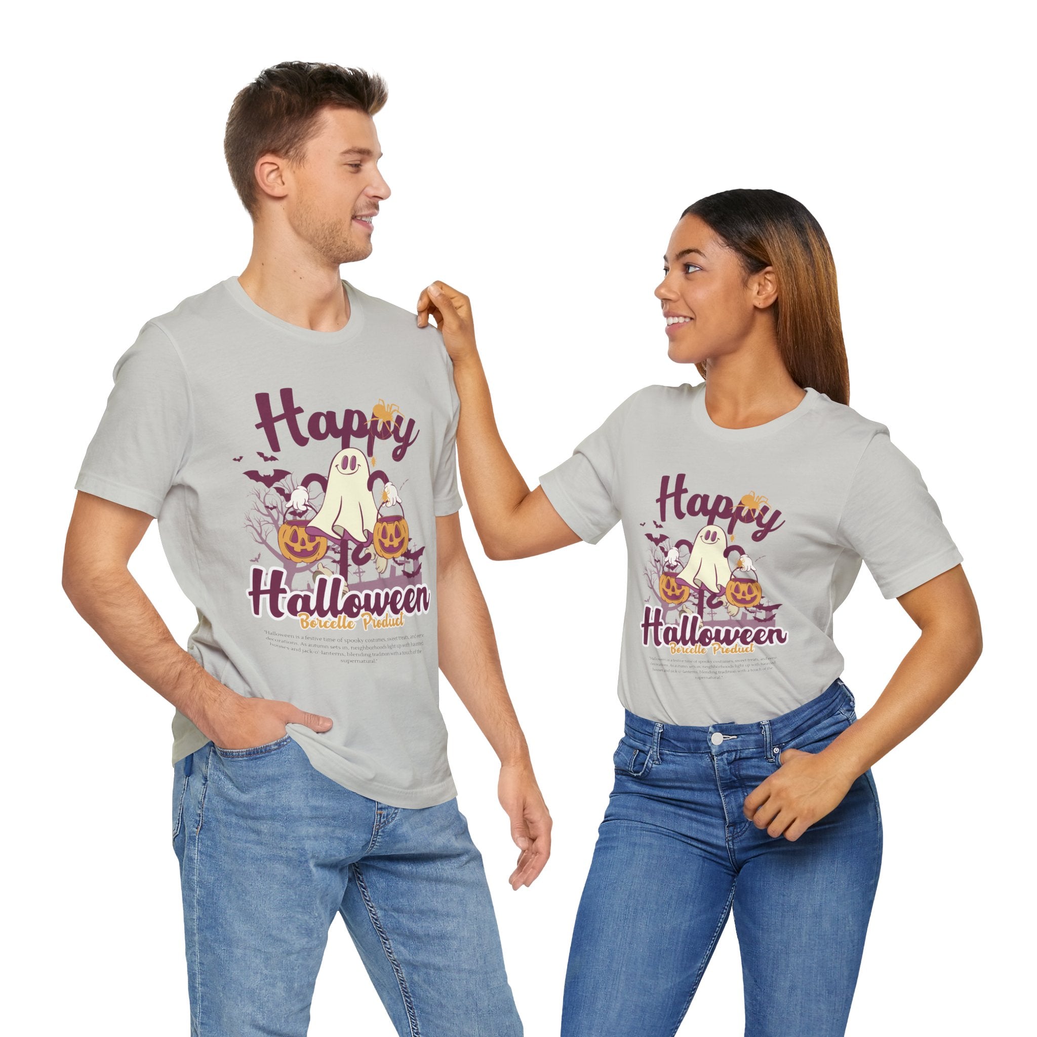 Halloween Unisex T-Shirt, Cute Ghost Tee, Fall Apparel, Kids Halloween Costume, Spooky Season Shirt, Trick or Treat Gift
