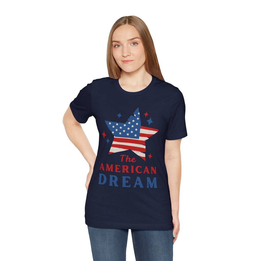 Patriotic T-Shirt, Independence Day Tee, American Dream Shirt, 4th of July Outfit, Stars and Stripes Tee Shirt