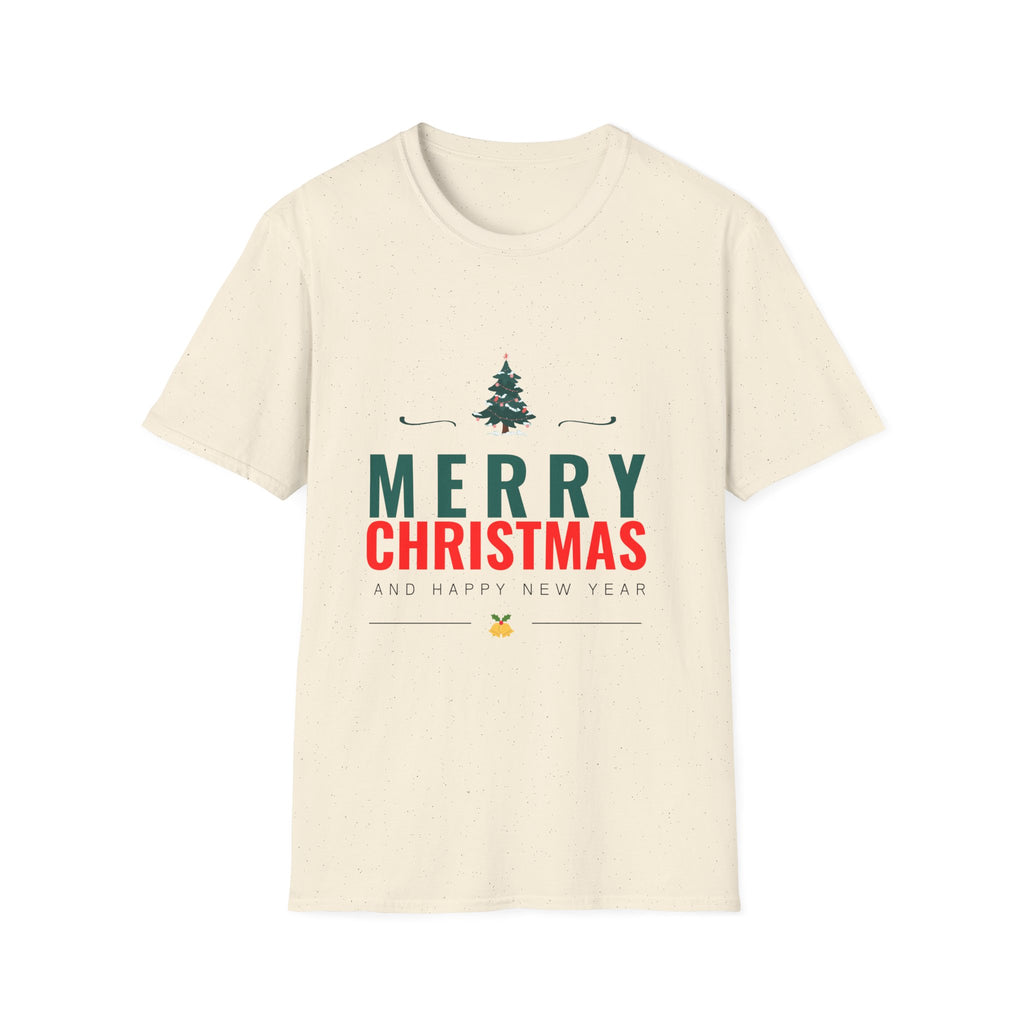 Merry Christmas Unisex Softstyle T-Shirt, Holiday T-Shirt, Christmas Apparel, Festive Tee, New Year Shirt, Gift for Him/Her