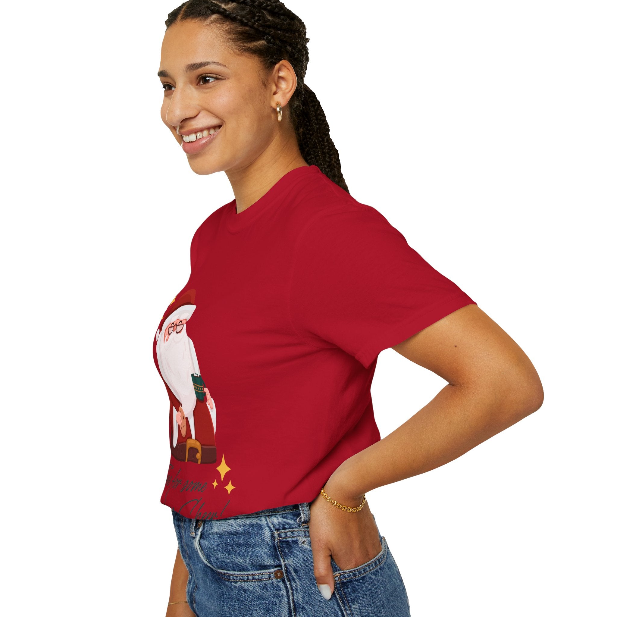 Festive Christmas T-Shirt, Holiday Apparel, Santa Graphic Tee, Unisex Christmas Gift, Seasonal Outfit, Cheerful Holiday Wear