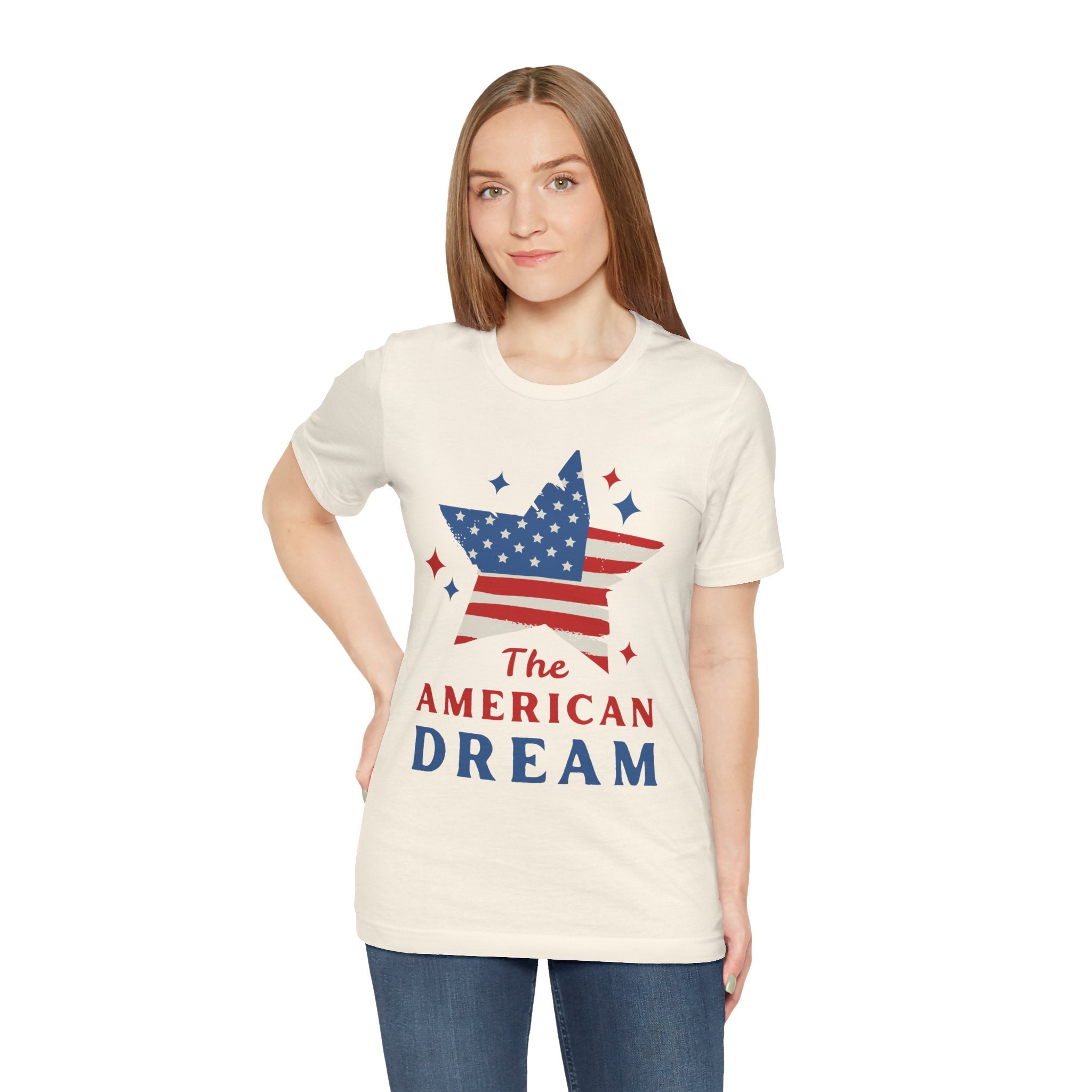 Patriotic T-Shirt, Independence Day Tee, American Dream Shirt, 4th of July Outfit, Stars and Stripes Tee Shirt
