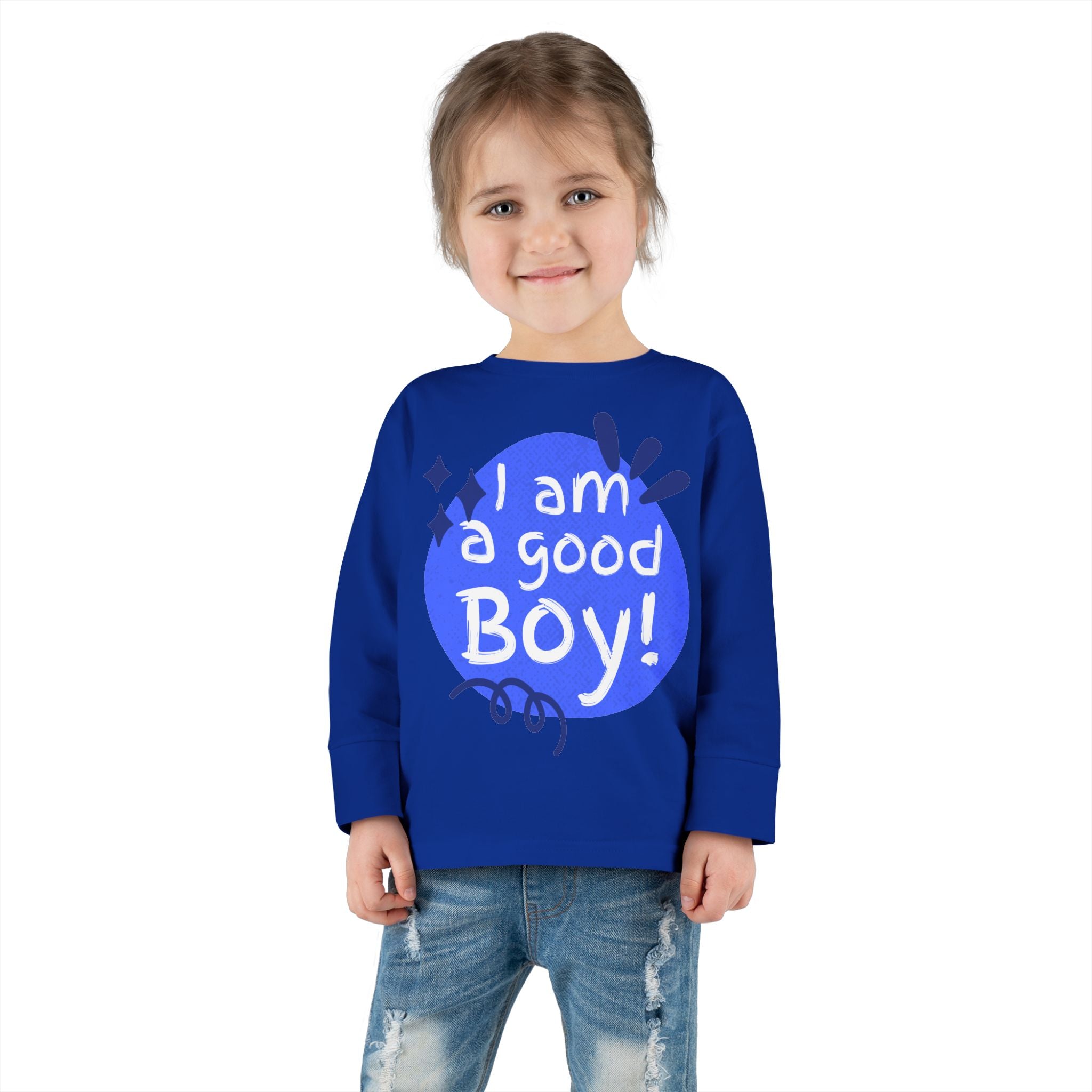 Toddler Long Sleeve Tee | Unisex Kids Shirt | Ring-Spun Cotton | EasyTear Label