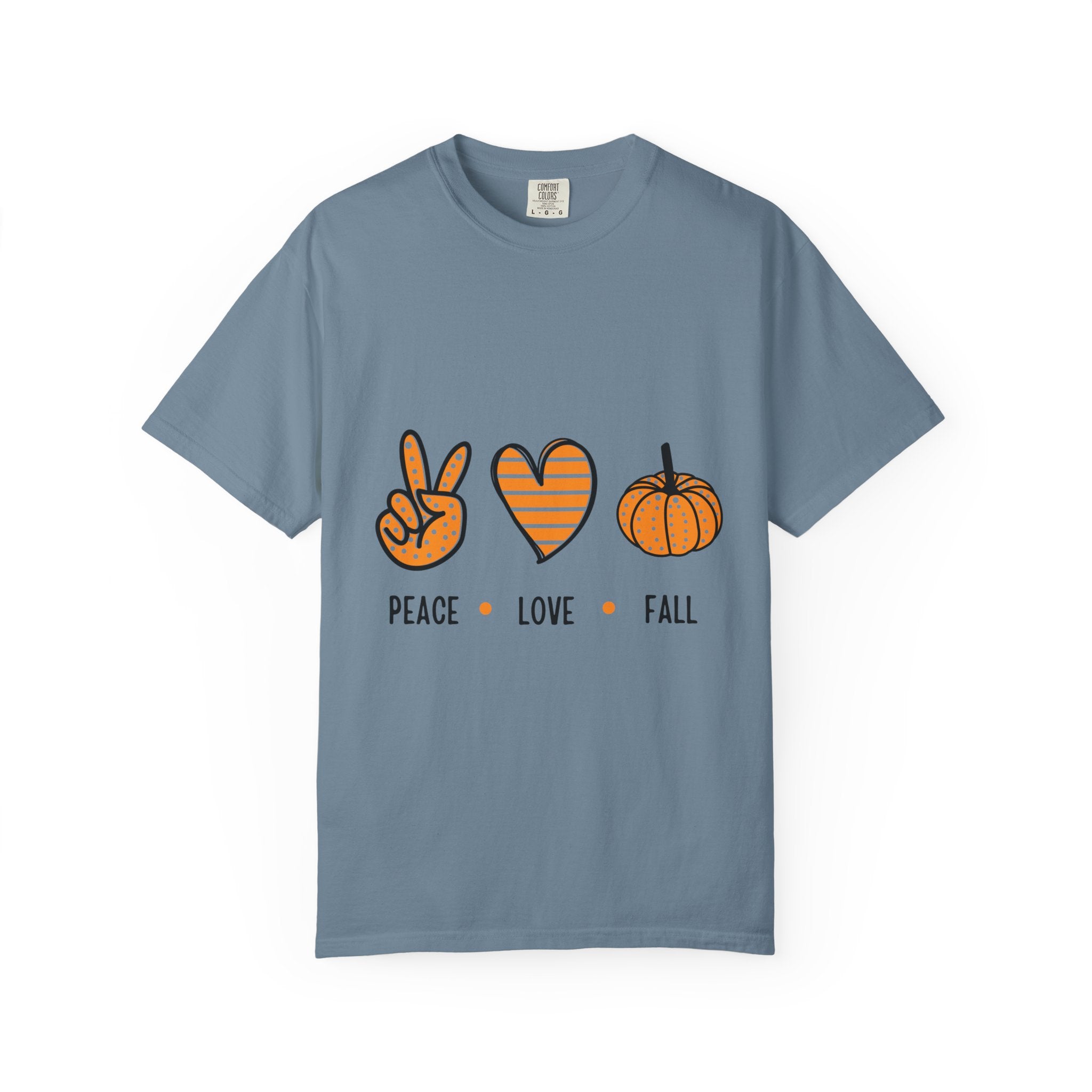 Peace Love Fall T-Shirt, Unisex Tee for Autumn, Cozy Casual Wear, Thanksgiving Gift, Fall Fashion