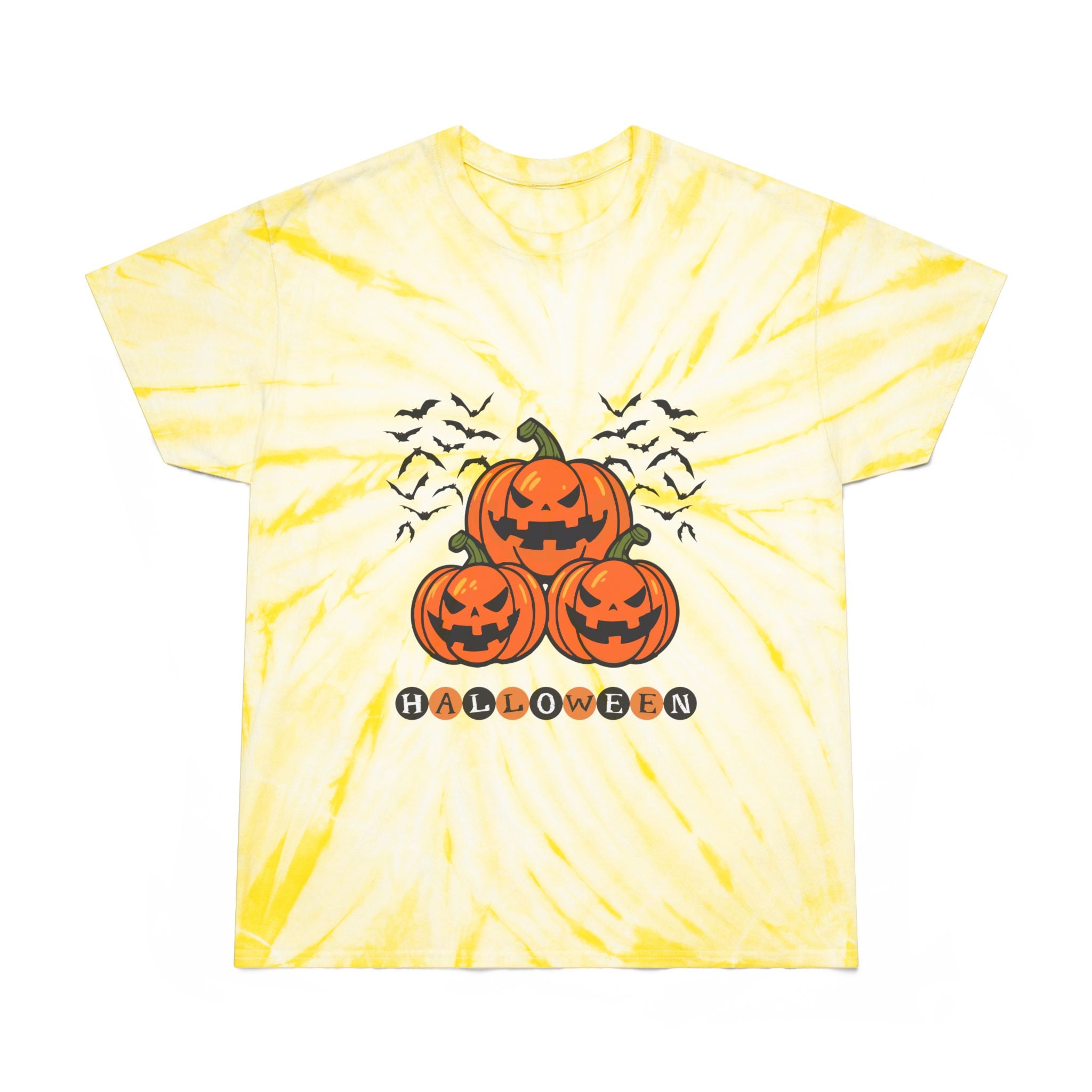 Halloween Tie-Dye Tee, Pumpkin Tee, Fall Fashion, Festival Shirt, Unique Gift, Boho Style Top