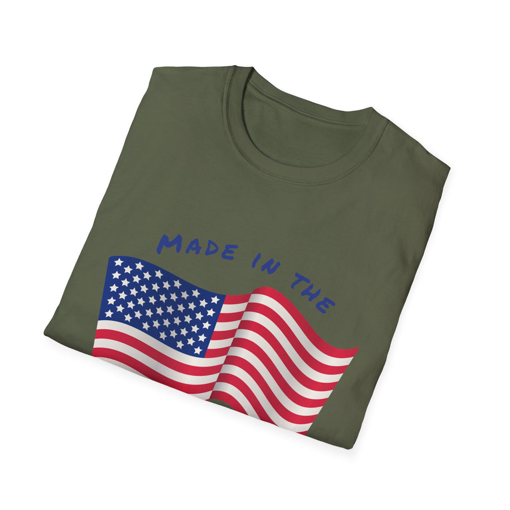 Patriotic Unisex T-Shirt, USA Flag Tee, Made in the USA Shirt, Independence Day Apparel, Gift for Veterans, Casual Wear