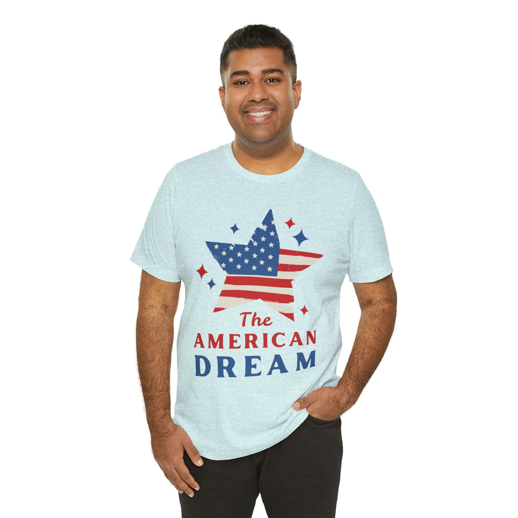 Patriotic T-Shirt, Independence Day Tee, American Dream Shirt, 4th of July Outfit, Stars and Stripes Tee Shirt