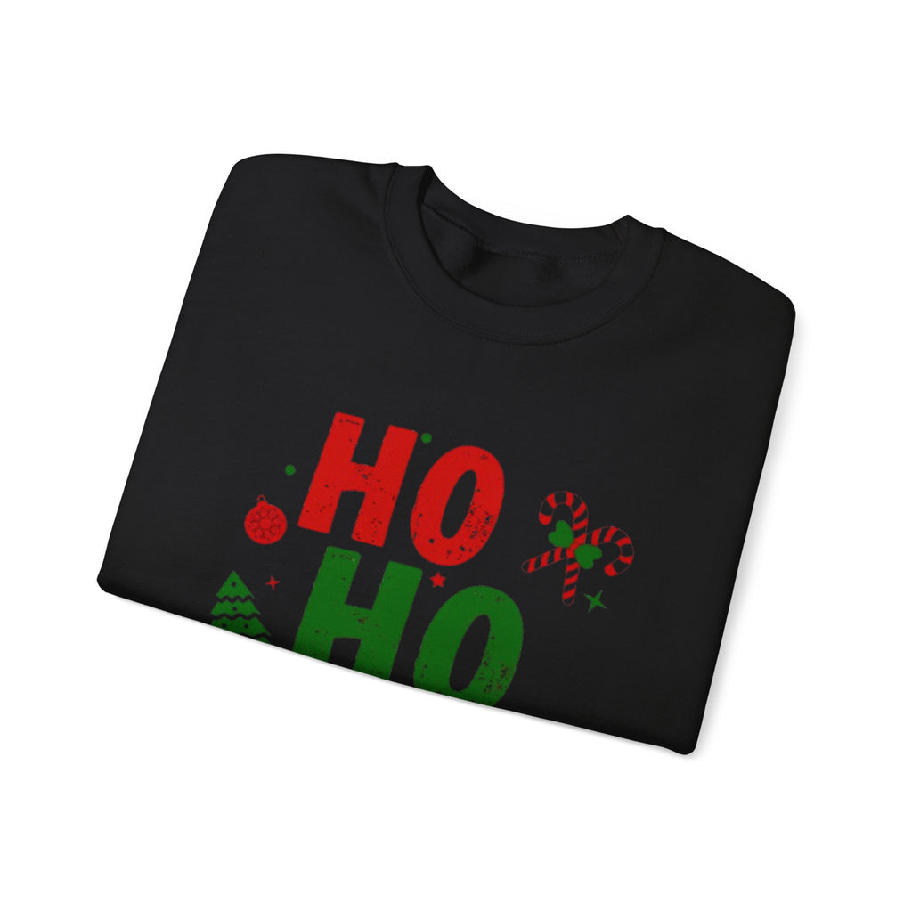 Festive Ho Ho Ho Sweatshirt for Holiday Cheer, Christmas Gift, Cozy Winter Apparel, Family Gatherings, Unisex Holiday Sweatshirt