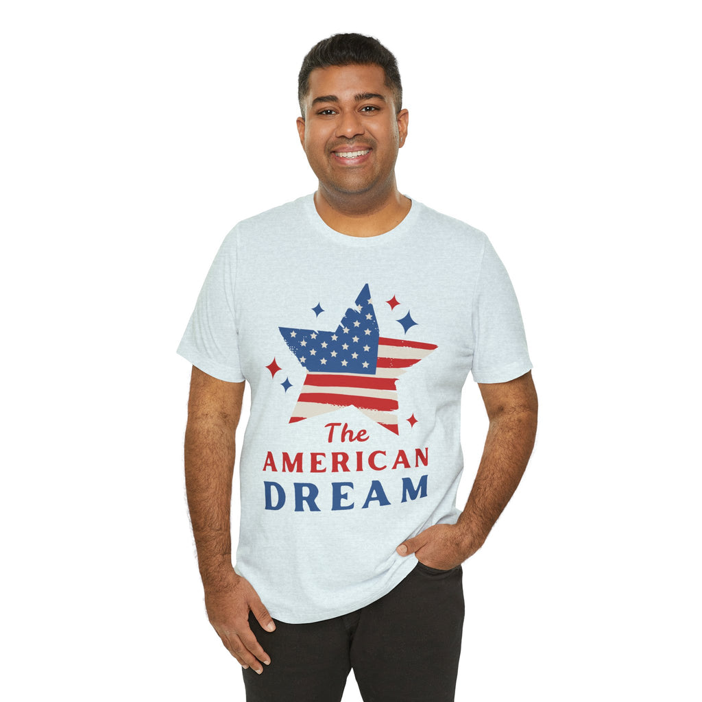 Patriotic T-Shirt, Independence Day Tee, American Dream Shirt, 4th of July Outfit, Stars and Stripes Tee Shirt