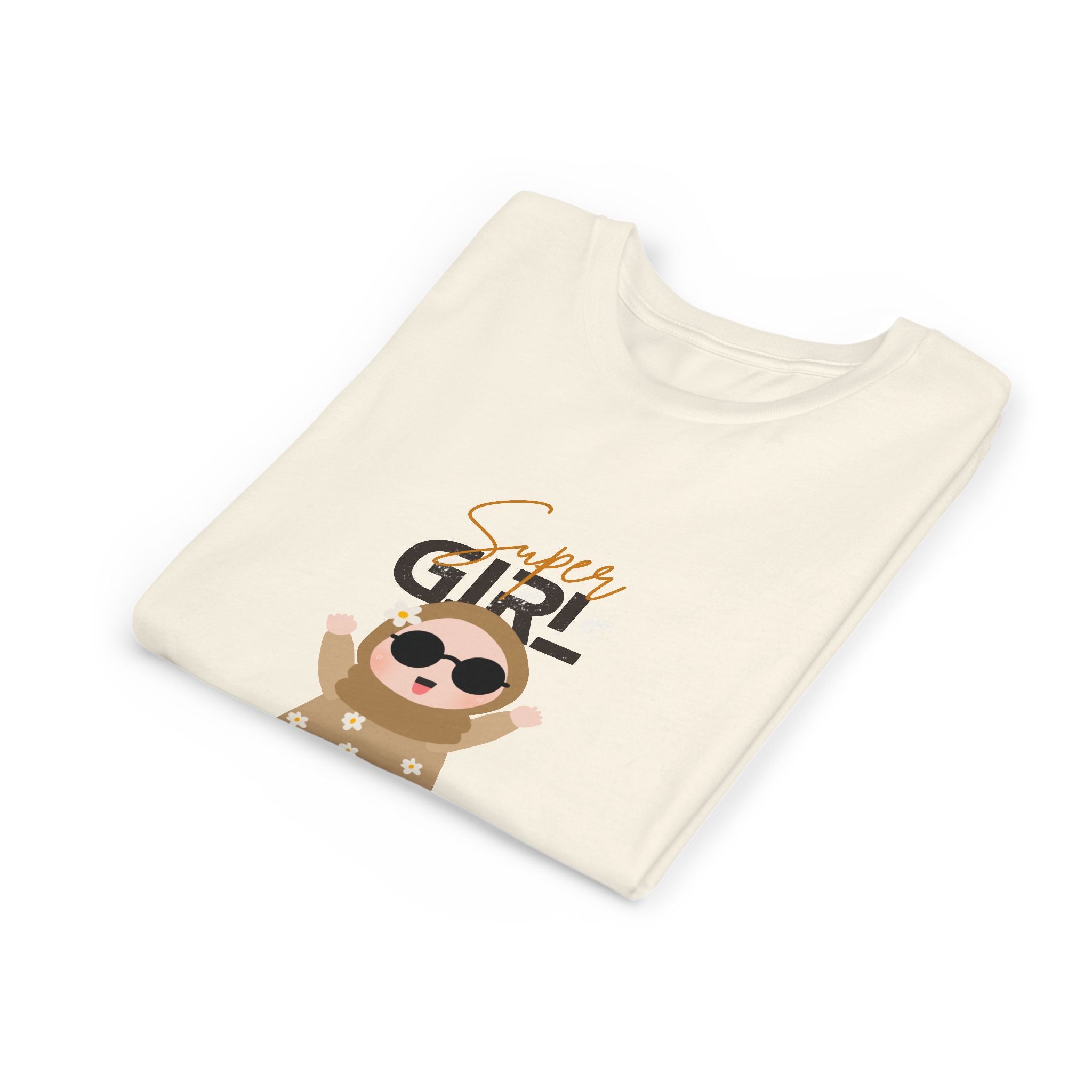 Super Girl Youth Short Sleeve Tee, Cute Graphic Tee, Kids Fashion, Birthday Gift, Fun Casual Wear, Summer Outfit