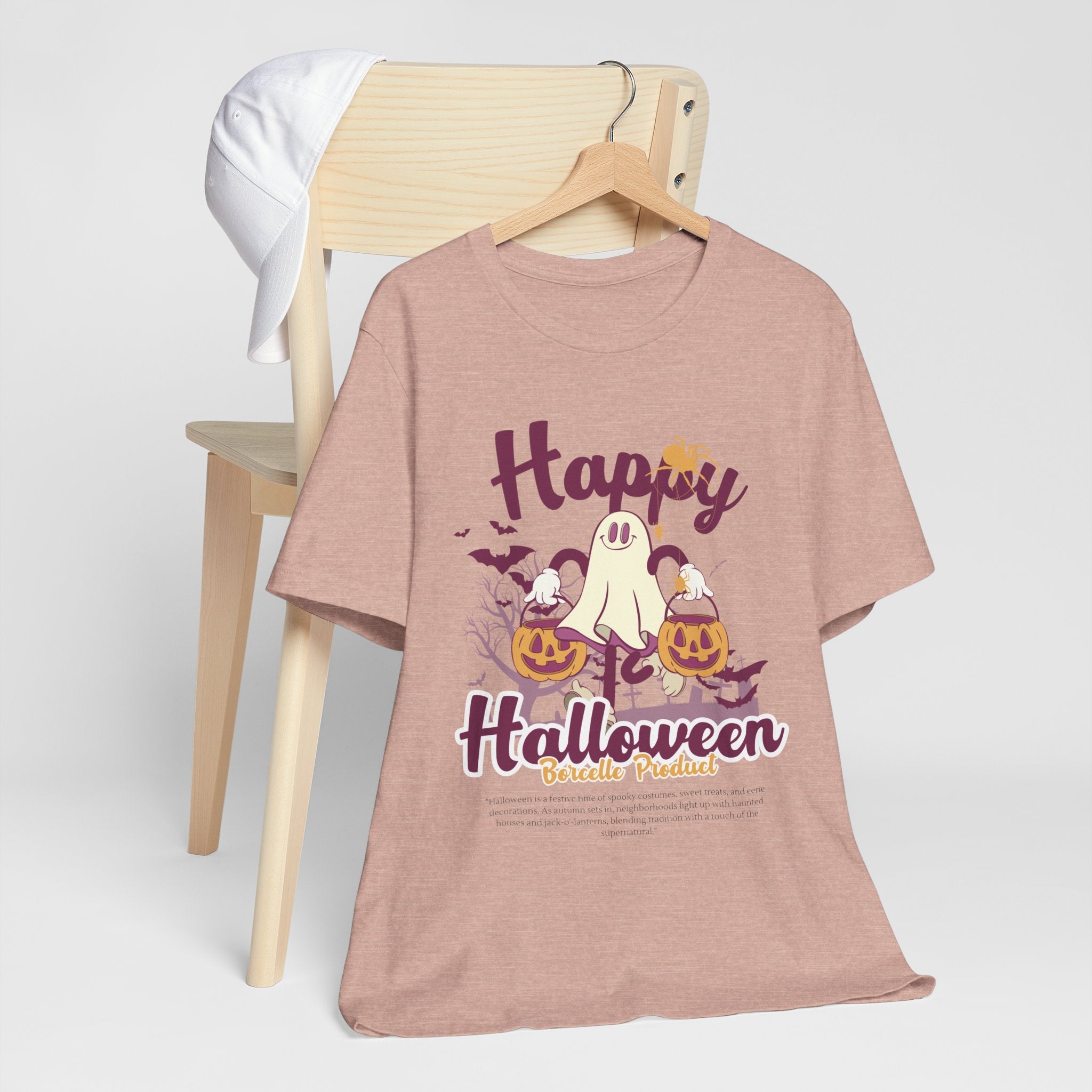 Halloween Unisex T-Shirt, Cute Ghost Tee, Fall Apparel, Kids Halloween Costume, Spooky Season Shirt, Trick or Treat Gift