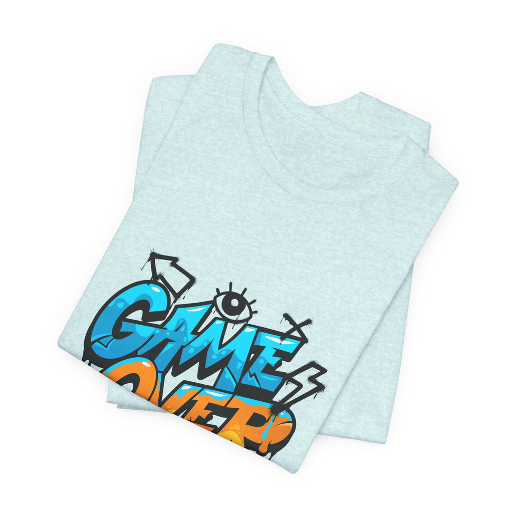 Game Over Unisex Jersey Short Sleeve Tee, Fun Graphic Tee, Gamer Gift, Casual Wear, Birthday Gift, Playful Fashion