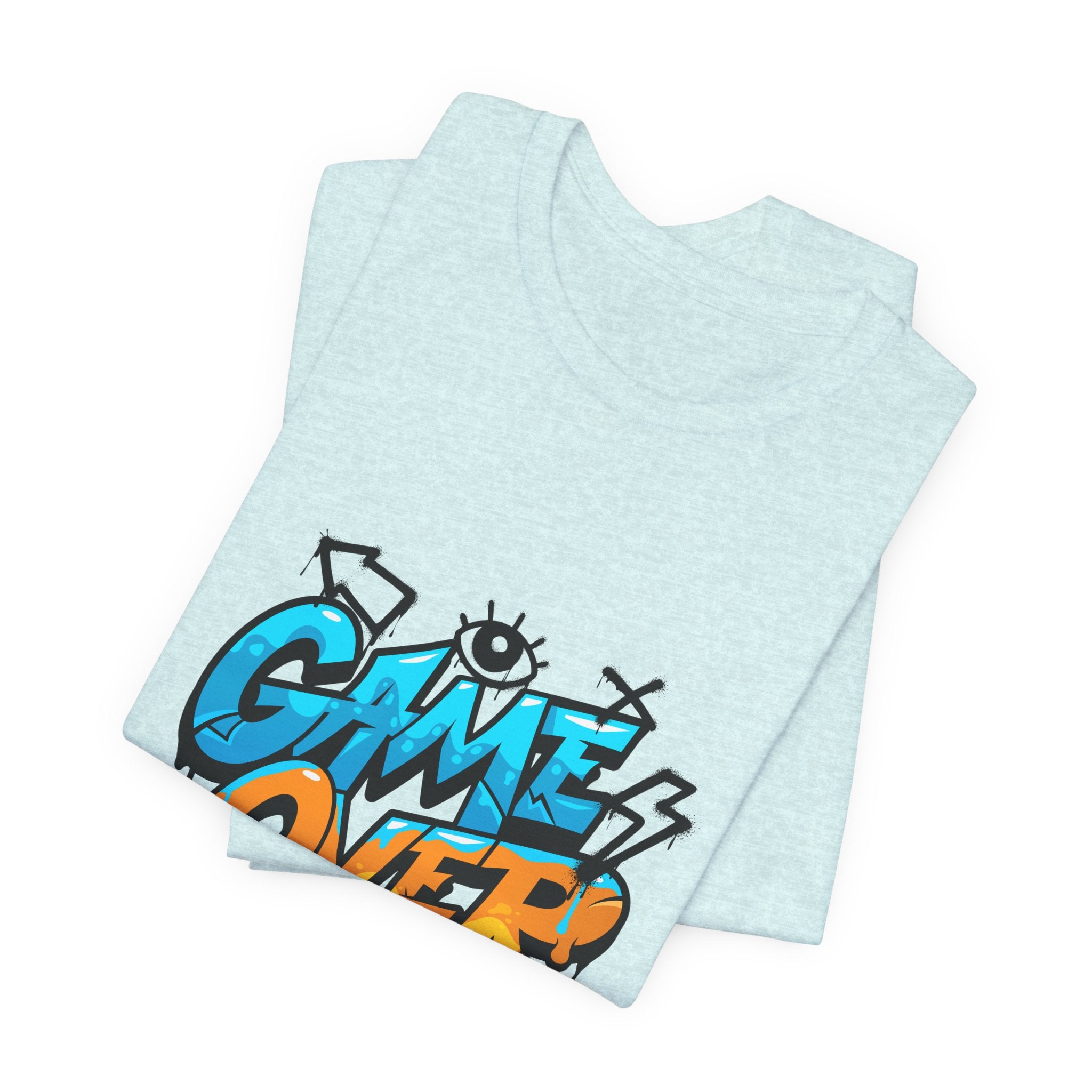 Game Over Unisex Jersey Short Sleeve Tee, Fun Graphic Tee, Gamer Gift, Casual Wear, Birthday Gift, Playful Fashion