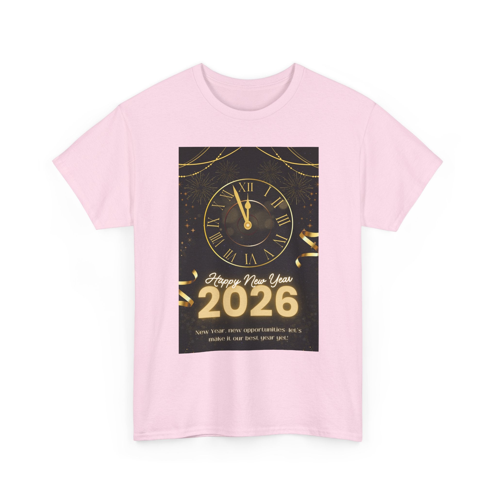 New Year's Celebration Tee, Unisex Heavy Cotton T-Shirt, Party Attire, Festive Apparel, Holiday Gift, Countdown Shirt
