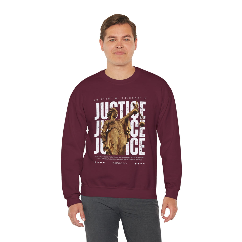 Justice-Themed Unisex Crewneck Sweatshirt | Statement Apparel for Activists, Social Justice, Casual Wear, Gifts, and Awareness