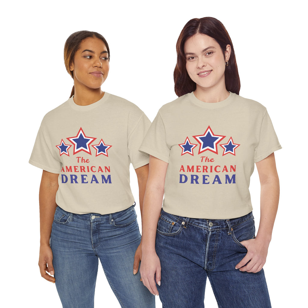 American Dream Graphic Tee, Patriotic Shirt, Unisex Cotton T-Shirt, Fourth of July Gift, Summer Casual Wear, Vintage Star Design