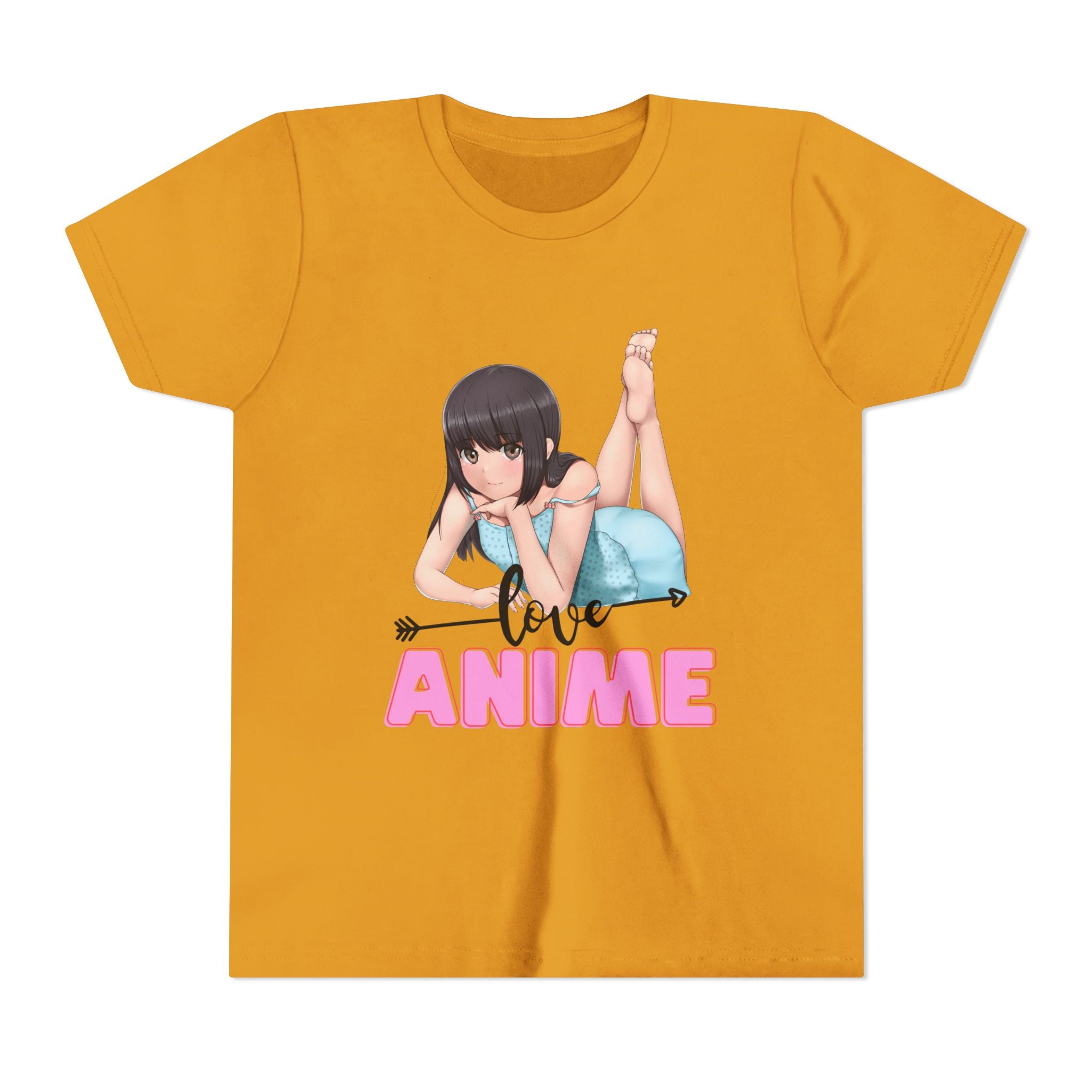 Anime Love Youth Tee, Kids' Anime Shirt, Manga Fans Gift, Cute Youth T-Shirt, Kawaii Apparel for Kids, Anime Enthusiasts Tee
