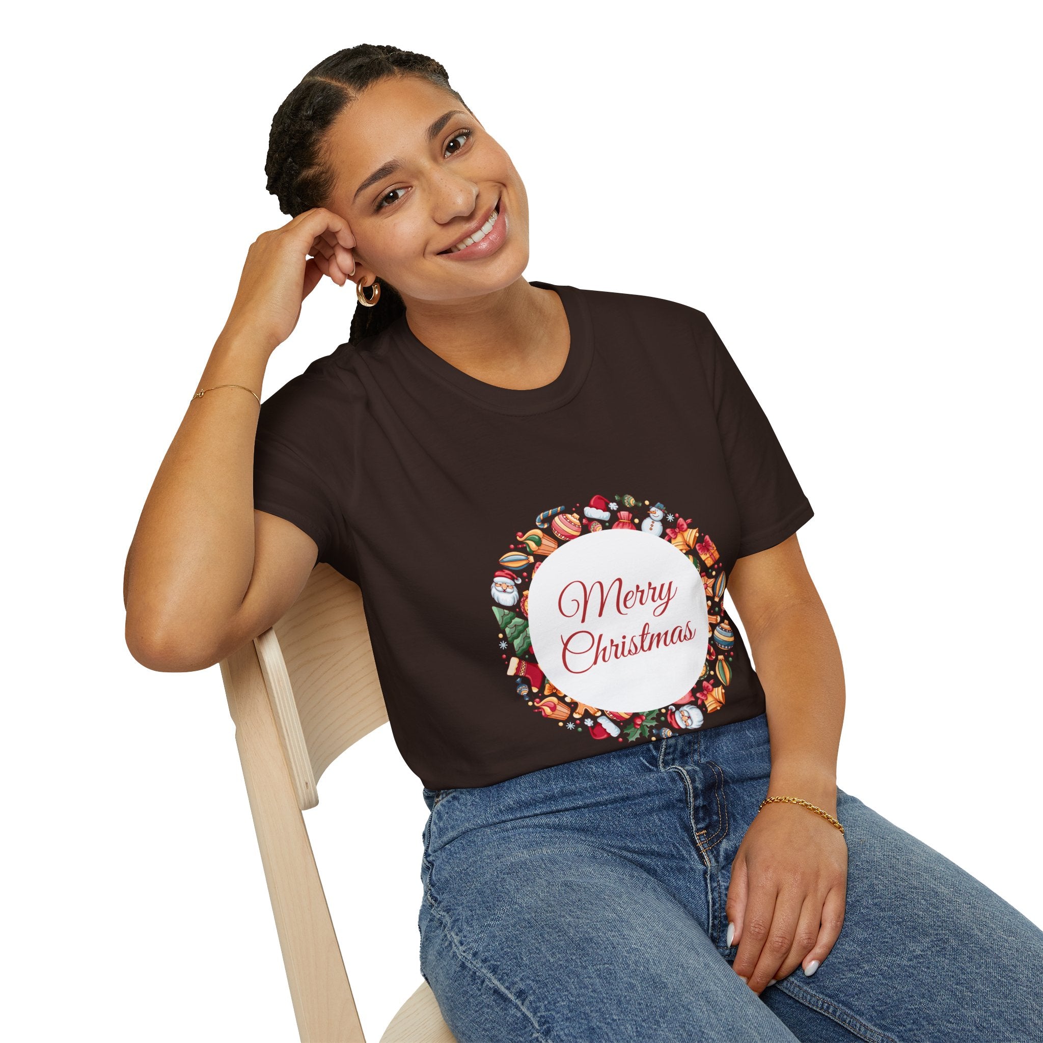 Merry Christmas Unisex T-Shirt, Holiday Apparel, Christmas Gift, Festive Tee, Seasonal Wear, Unisex T-Shirt