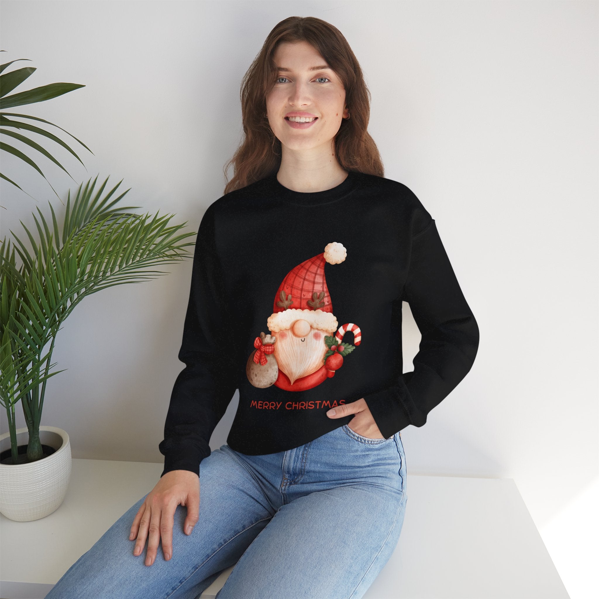 Merry Christmas Santa Sweatshirt, Cozy Crewneck for Holidays, Christmas Gift, Unisex Holiday Apparel, Fun Festive Sweatshirt