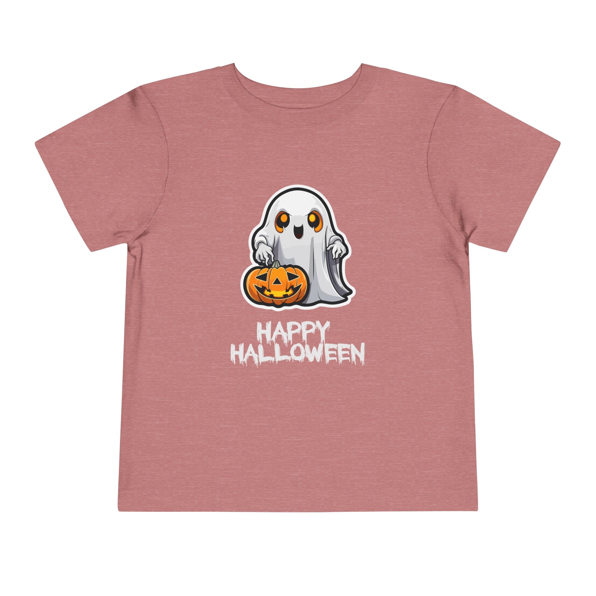 Halloween Ghost Toddler Tee, Cute Kids Halloween Shirt, Toddler Short Sleeve T-Shirt, Boys Girls Costume Top, Trick or Treat Tee