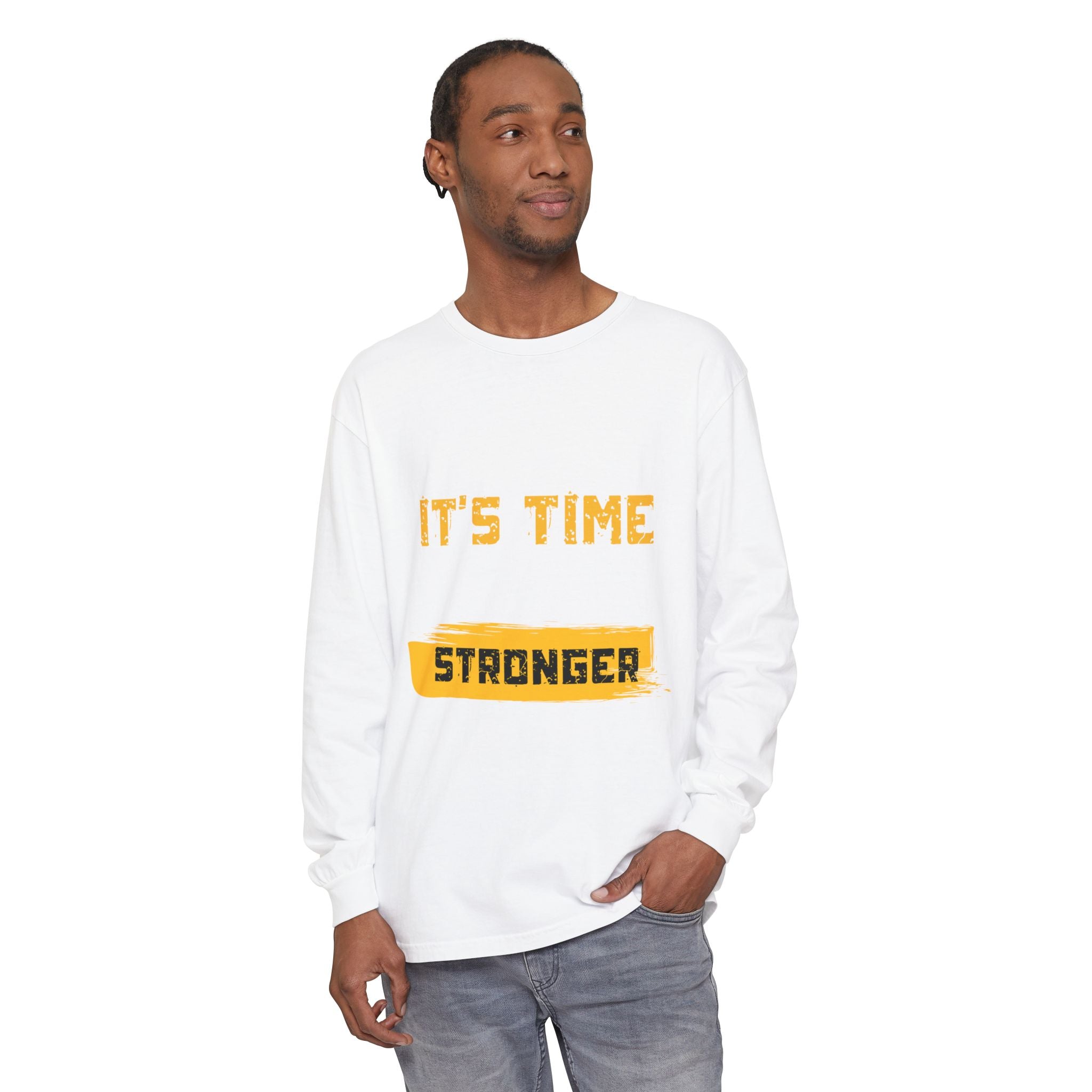 Unisex Motivational Long Sleeve Tee - 'It's Time Stronger' - Perfect Gift for Fitness Lovers, Gym Attire, Casual Wear, Inspirational [...]