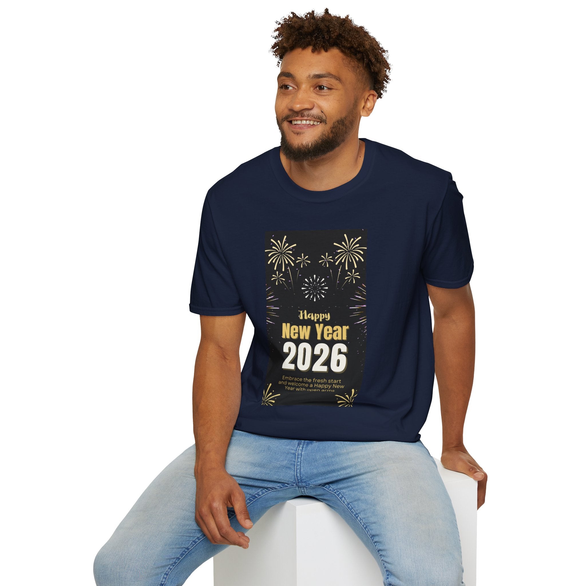Happy New Year 2026 Unisex Softstyle T-Shirt, New Year Celebration Tee, Unisex Graphic Shirt, Festive Apparel, Holiday Gift