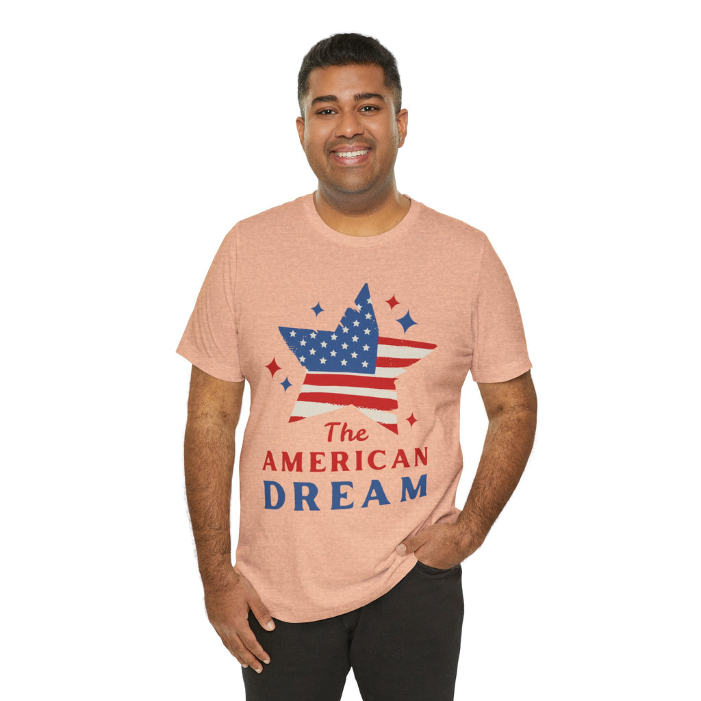 Patriotic T-Shirt, Independence Day Tee, American Dream Shirt, 4th of July Outfit, Stars and Stripes Tee Shirt