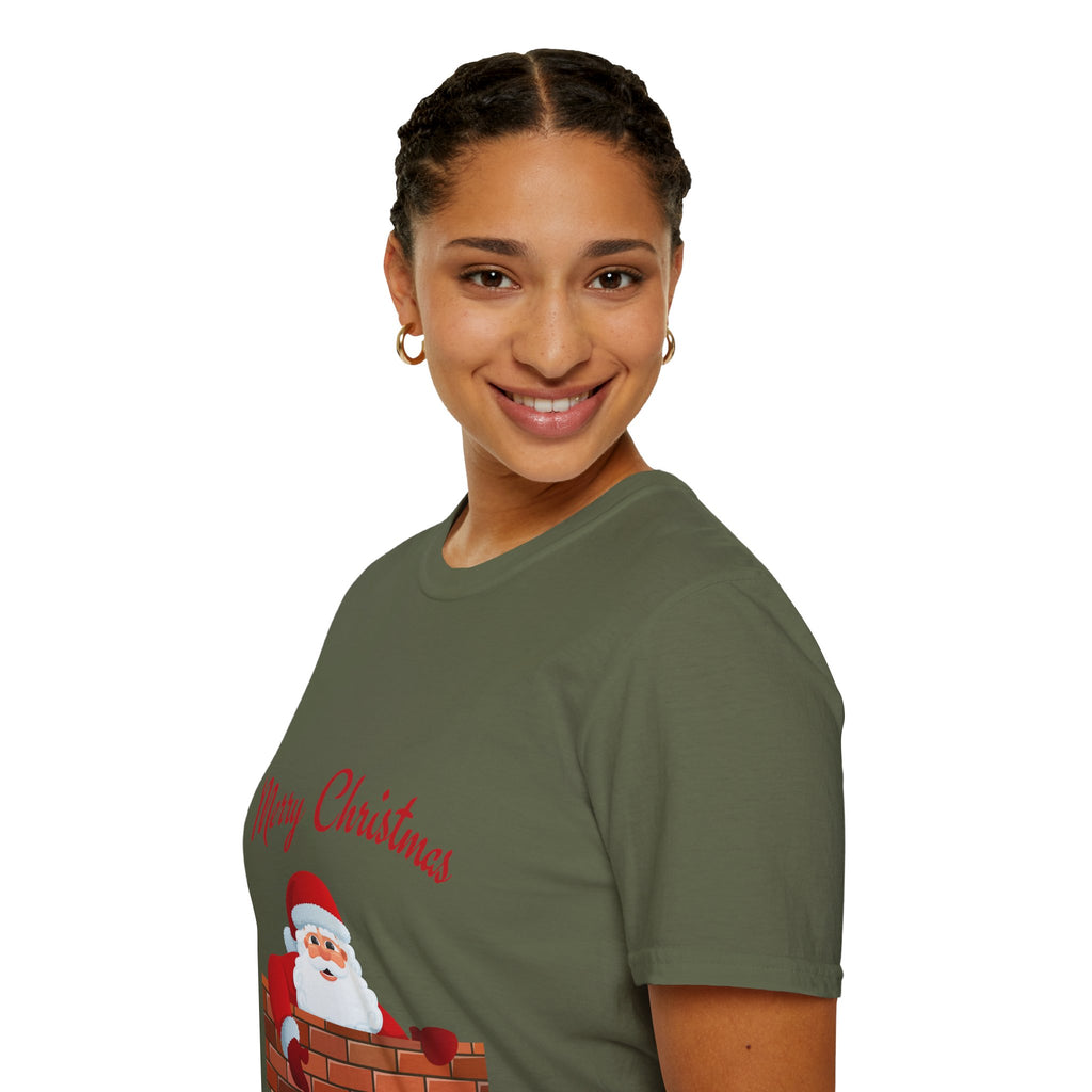 Merry Christmas Santa T-Shirt, Holiday Tee, Unisex Christmas Top, Festive Shirt, Gift for Him/Her, Family Reunion Apparel